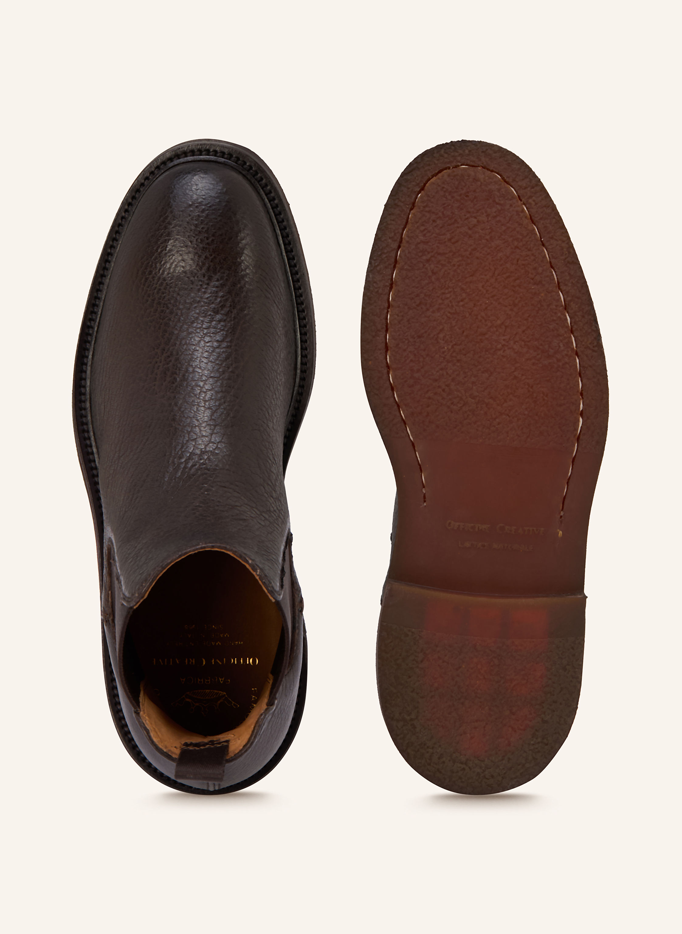 Thumbnail - Officine Creative Chelsea-Boots Hopkins Flexi 204 braun