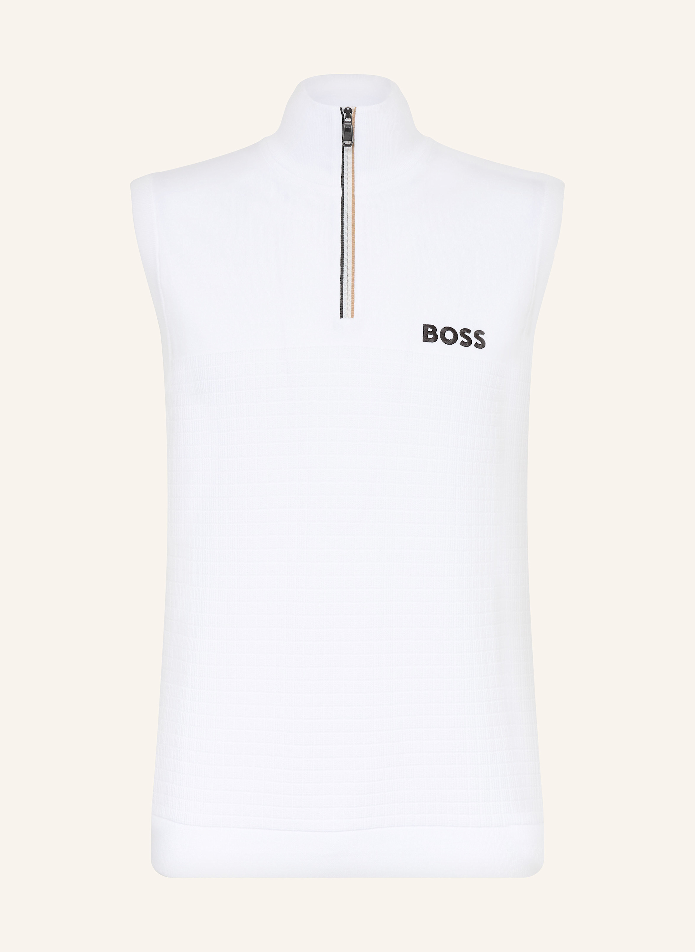 Boss Strickweste Bierdie weiss