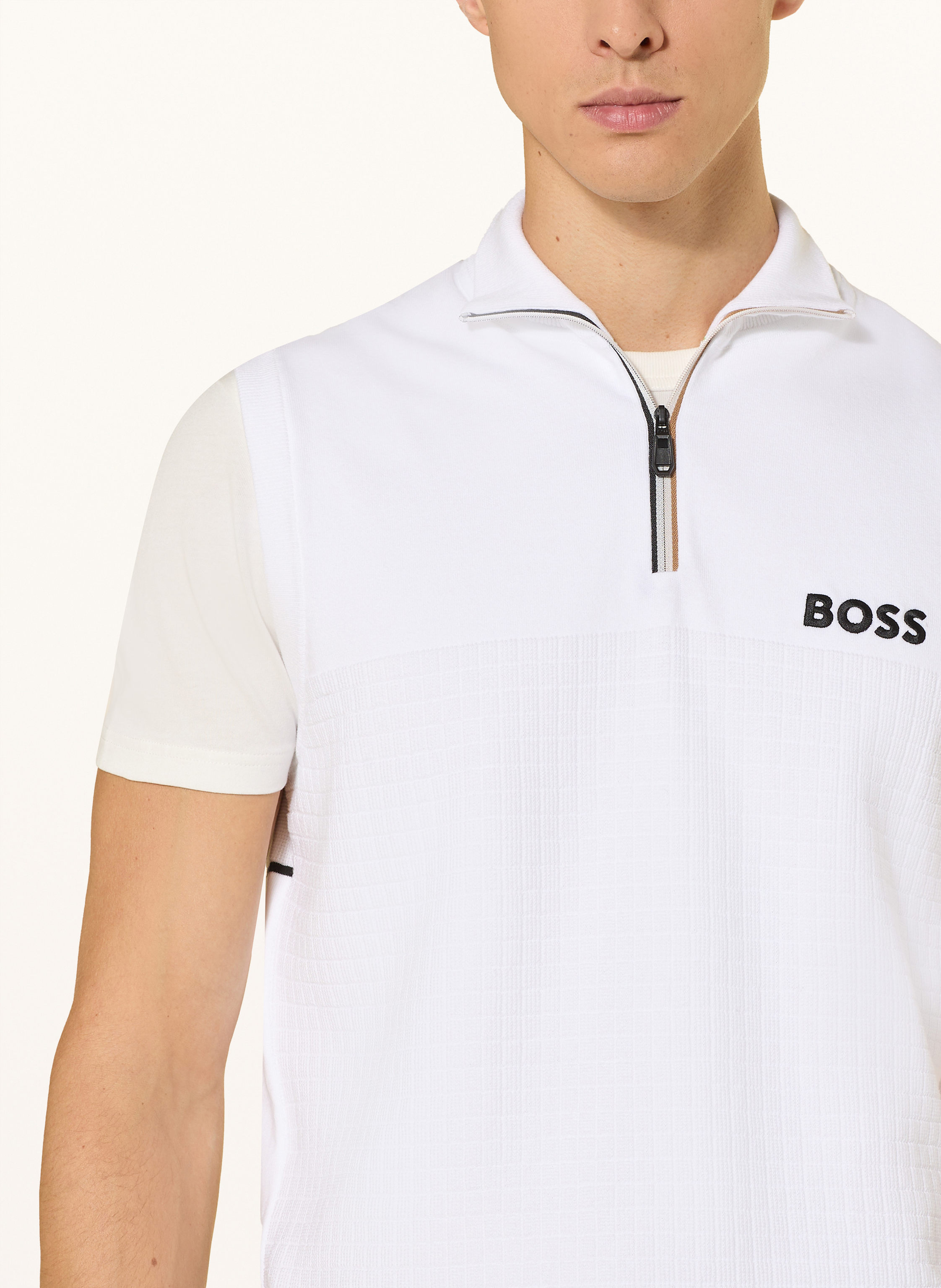Thumbnail - Boss Strickweste Bierdie weiss