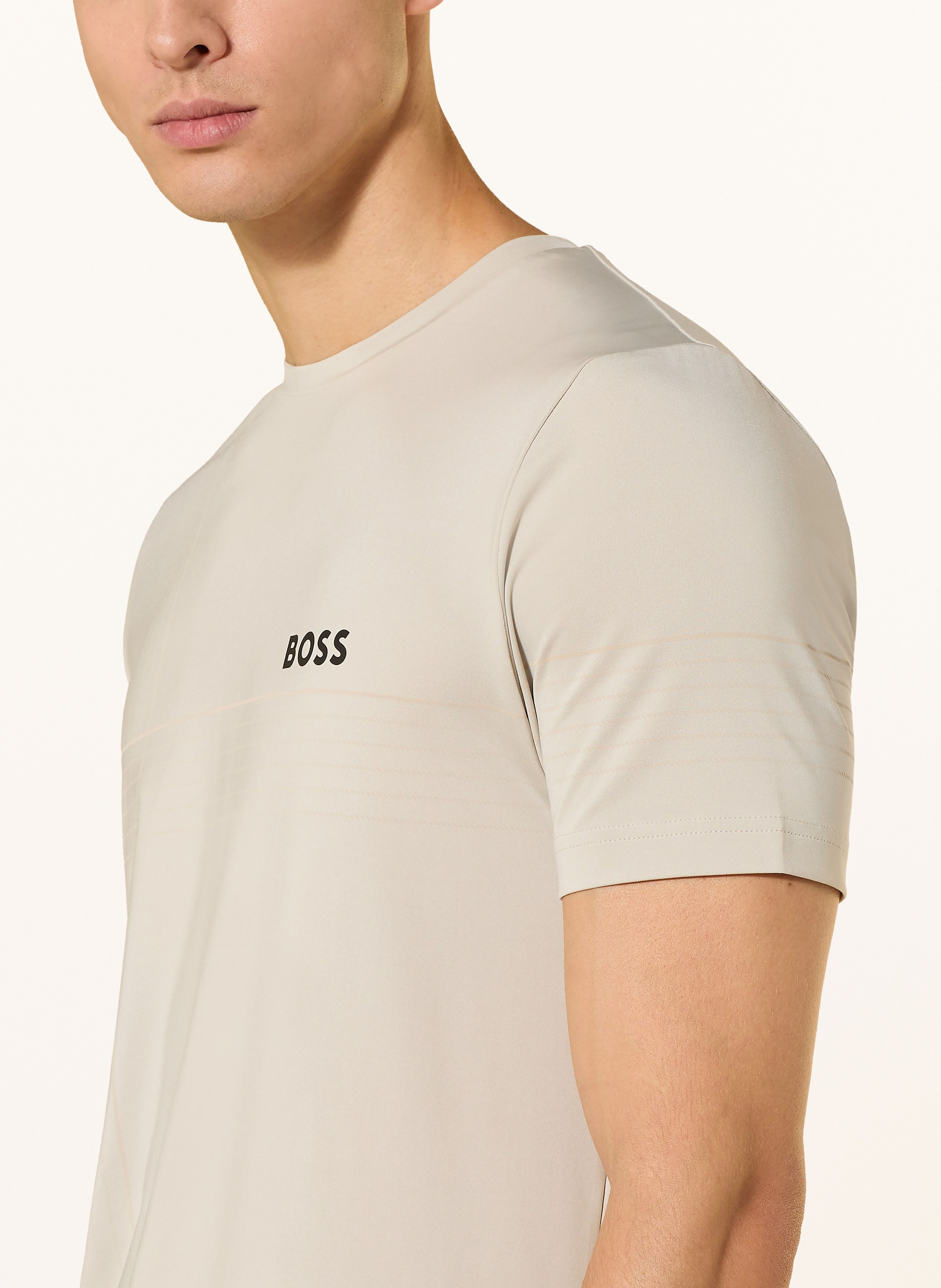 Thumbnail - Boss T-Shirt Check Toc beige