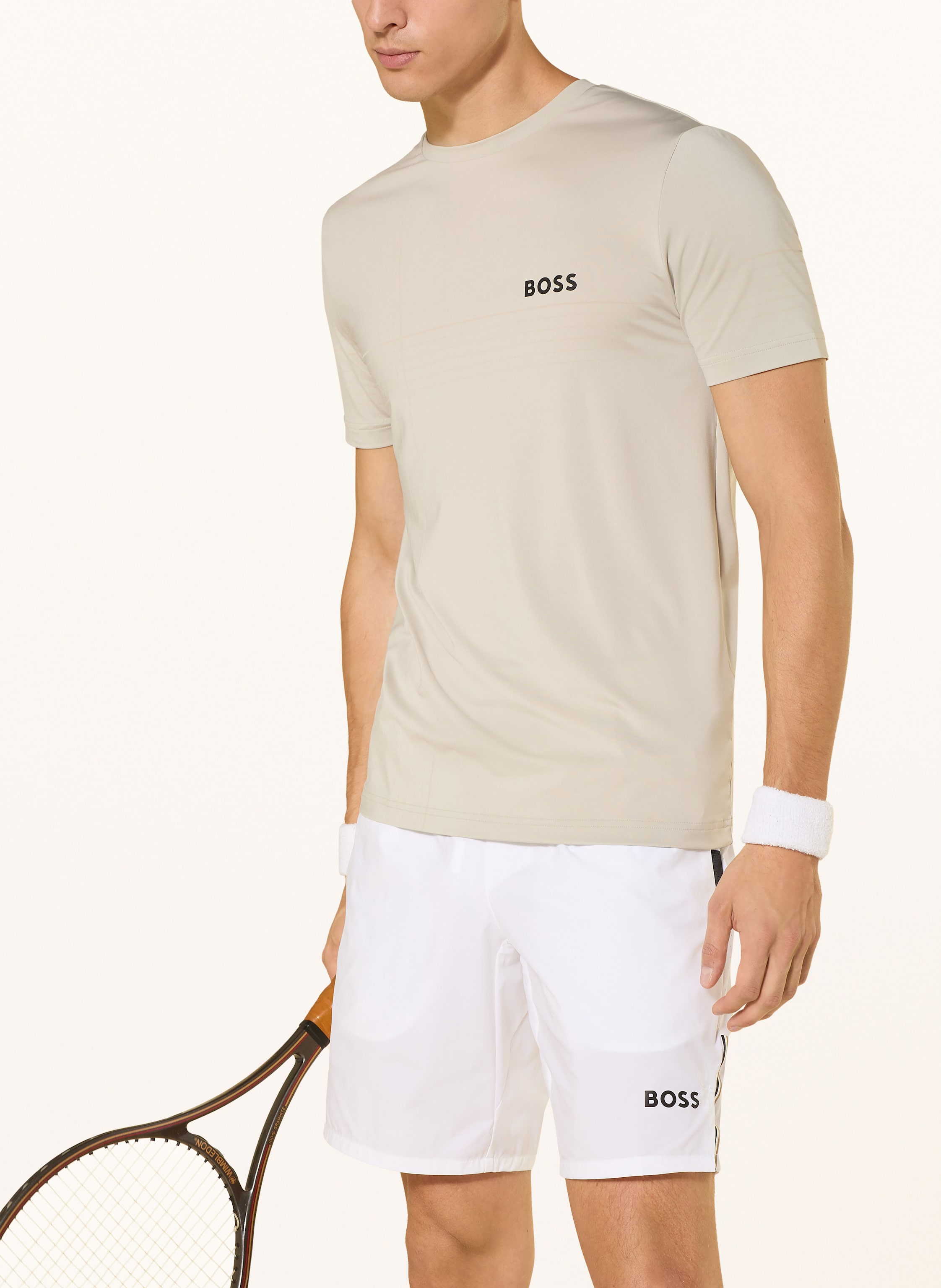 Thumbnail - Boss T-Shirt Check Toc beige