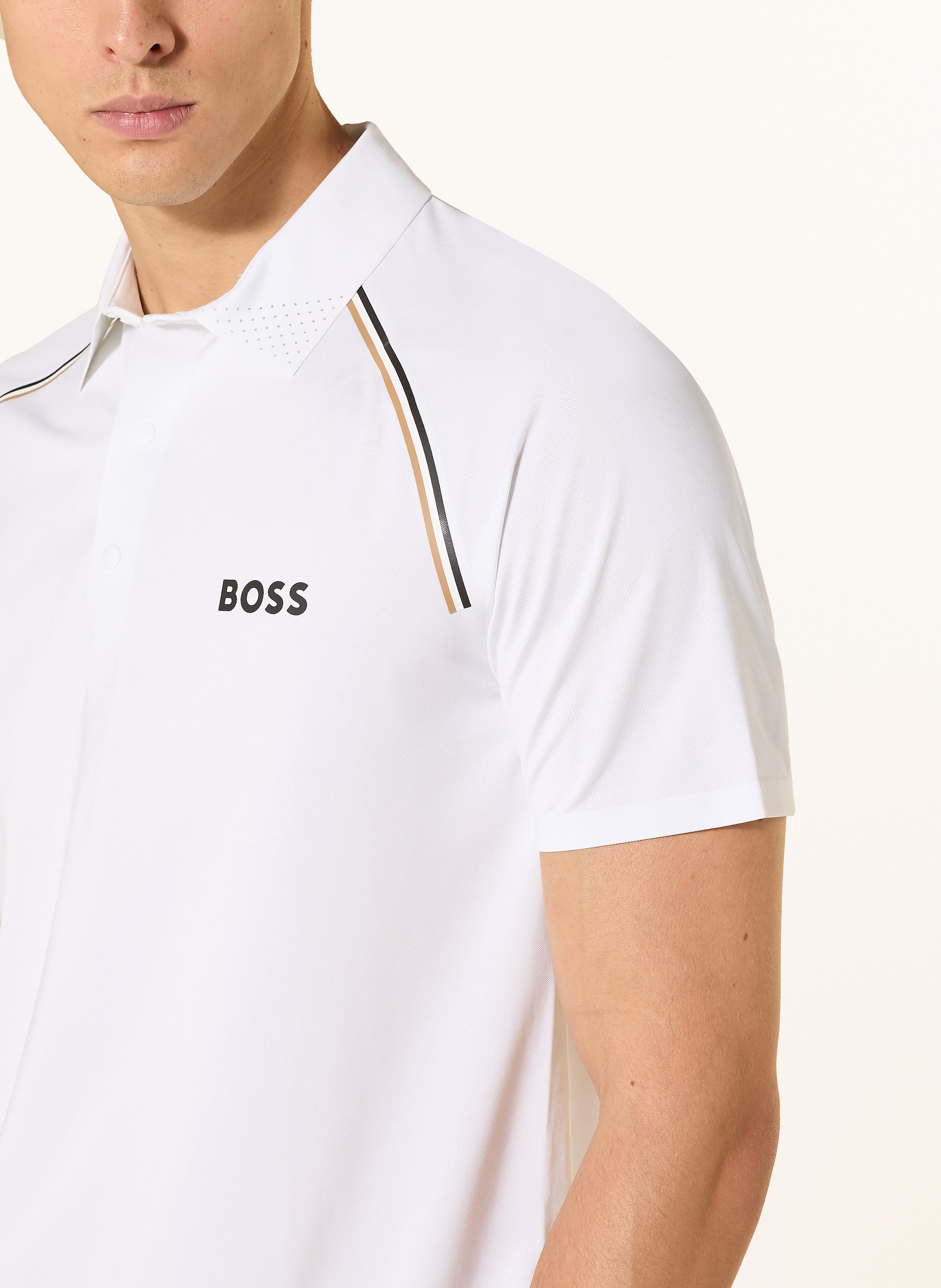 Thumbnail - Boss Funktions-Poloshirt Patteo Toc weiss