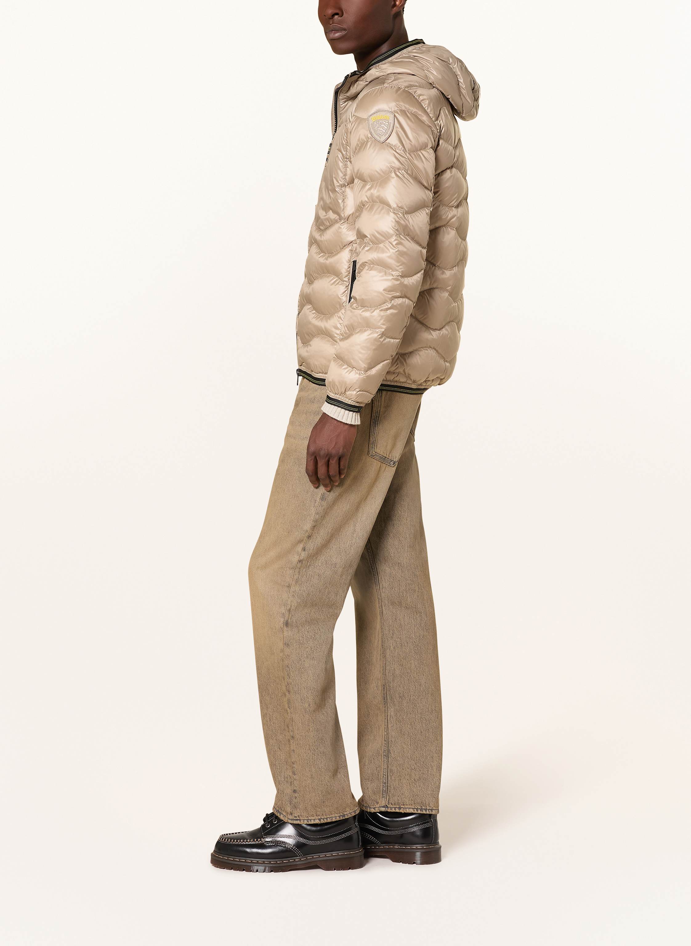 Thumbnail - Blauer Daunenjacke Wave beige