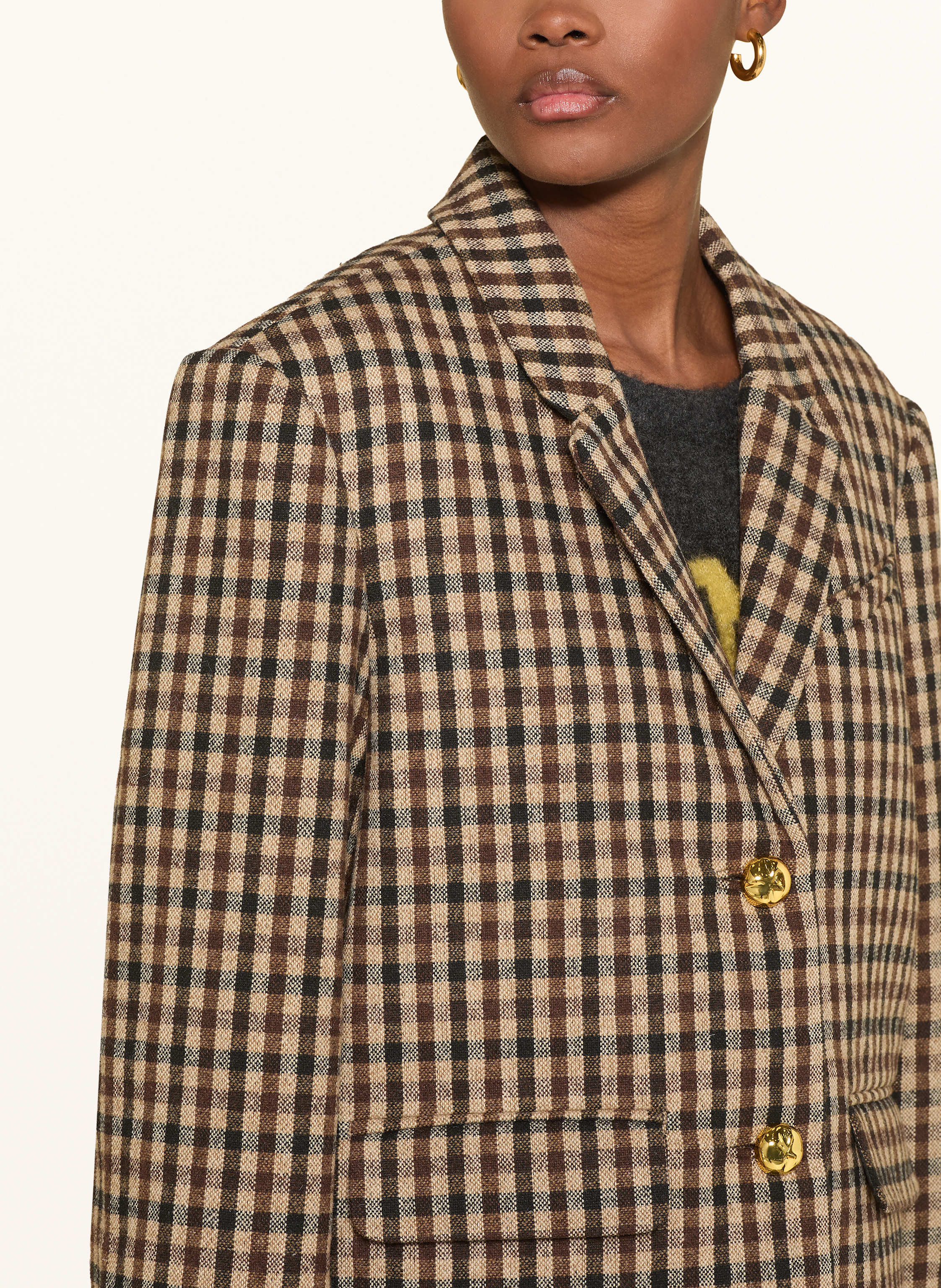 Thumbnail - Ganni Oversized-Blazer braun