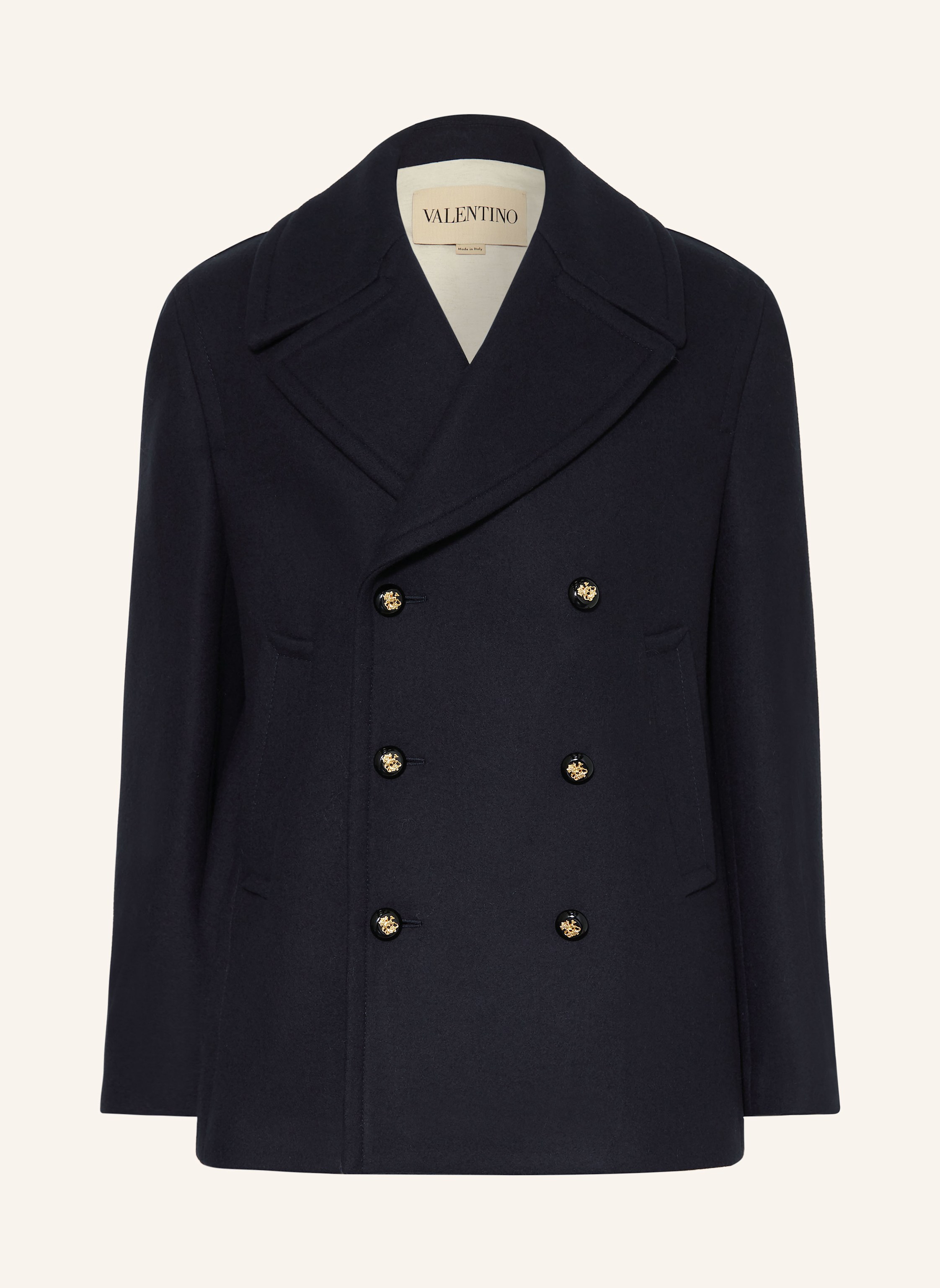 VALENTINO Pea coat in black