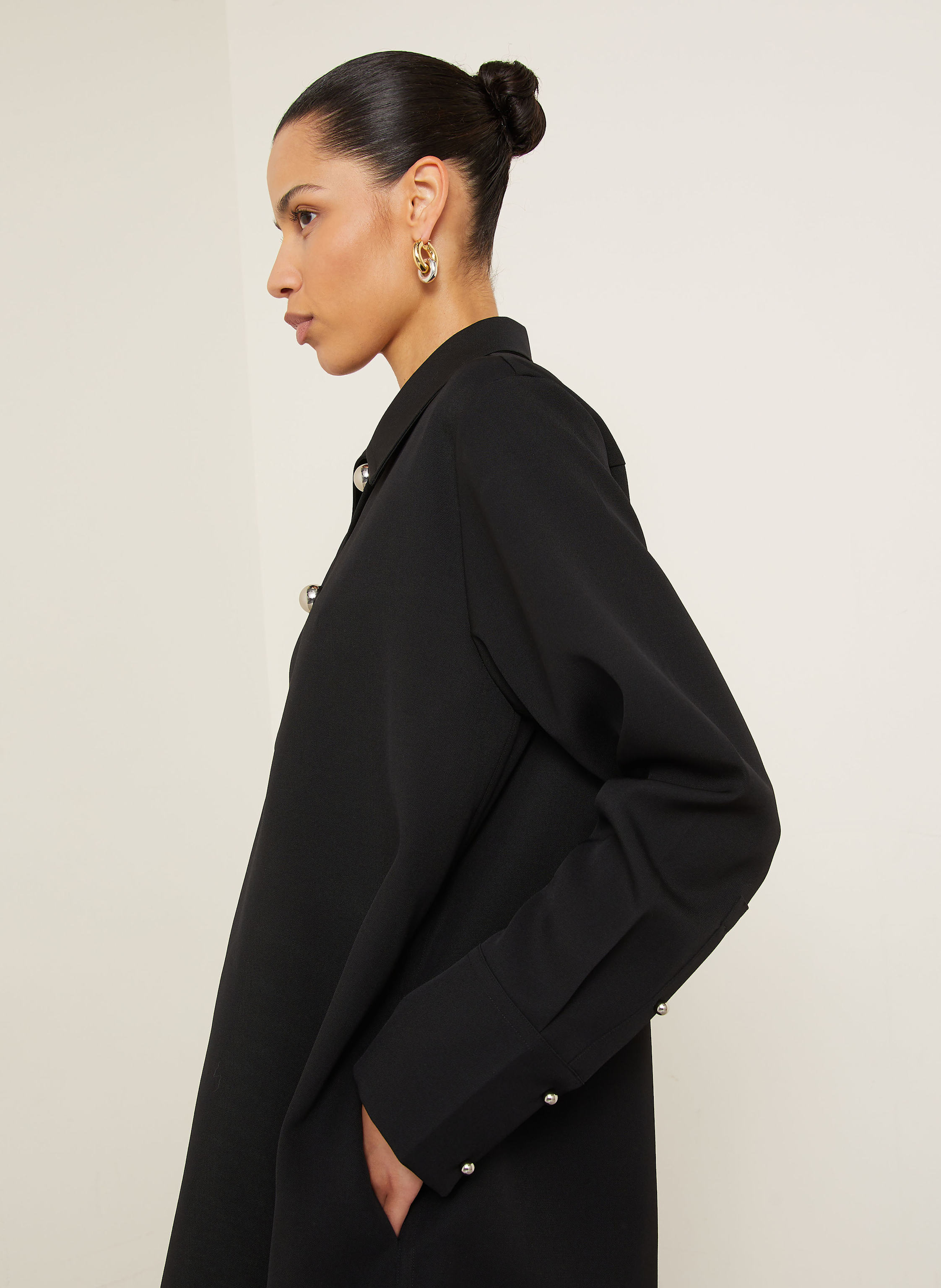 Thumbnail - Jil Sander Hemdblusenkleid schwarz