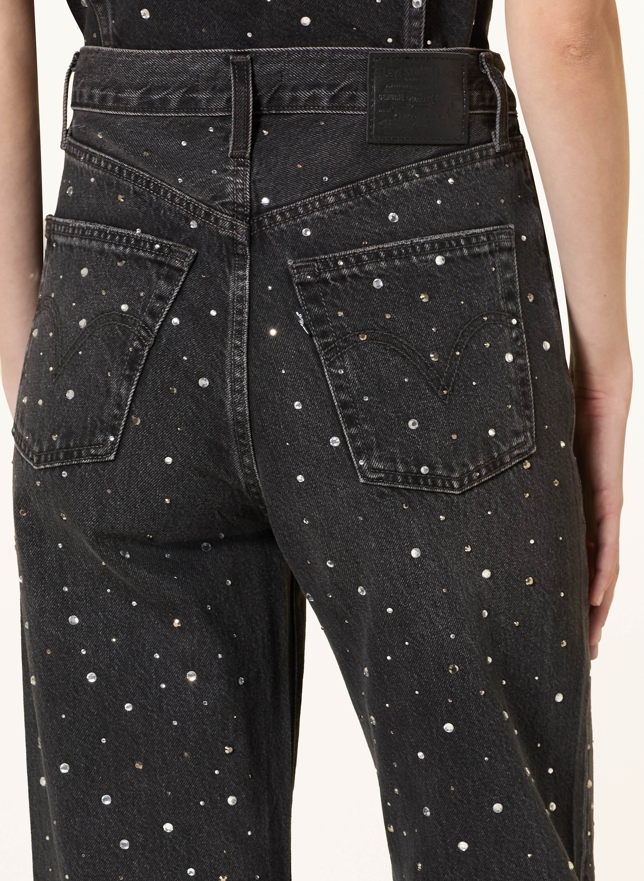 Thumbnail - Levi's® Wide Leg Jeans Ribcage Mit Schmucksteinen schwarz
