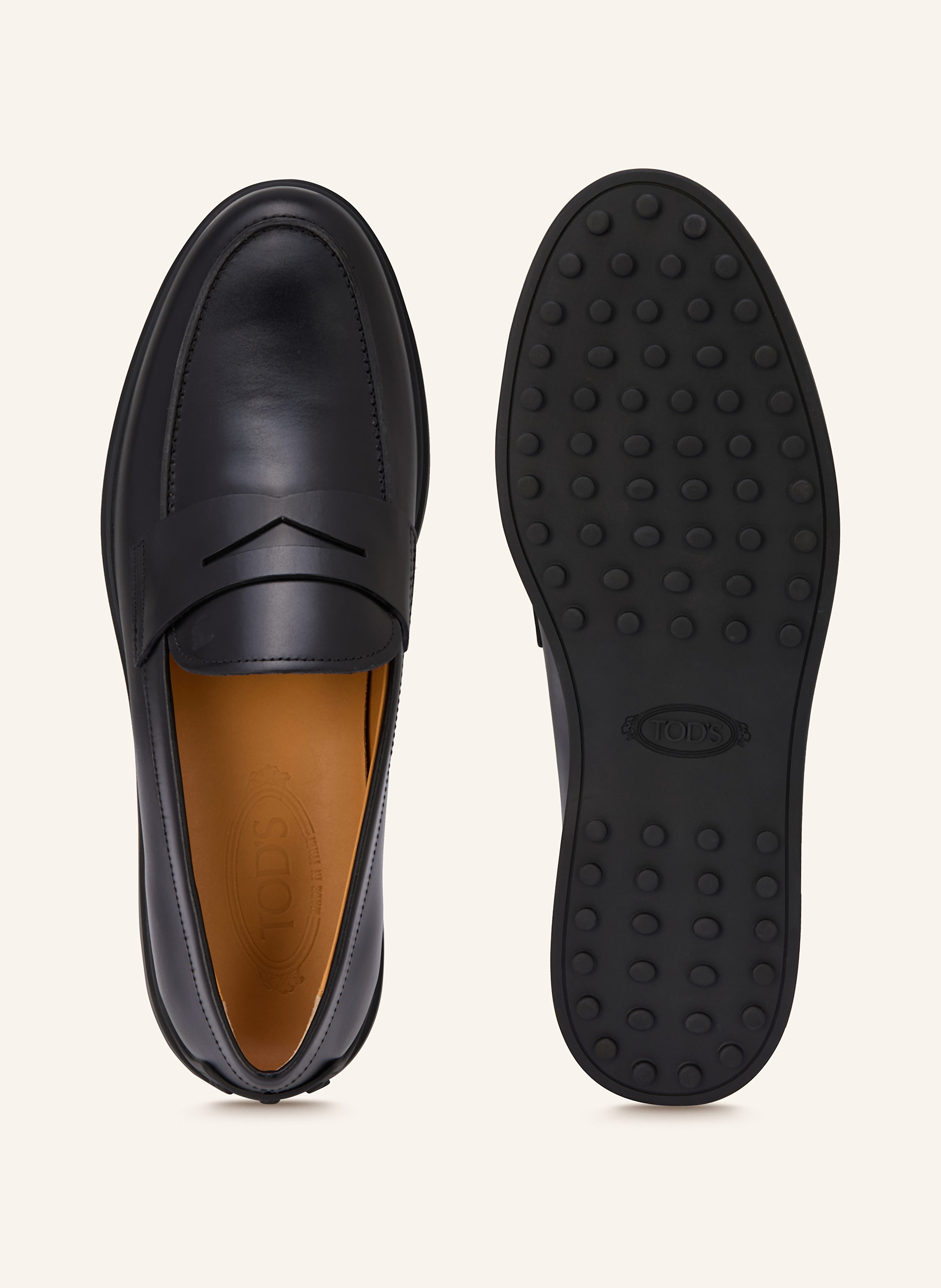 Thumbnail - Tod's Penny-Loafer Gomma schwarz