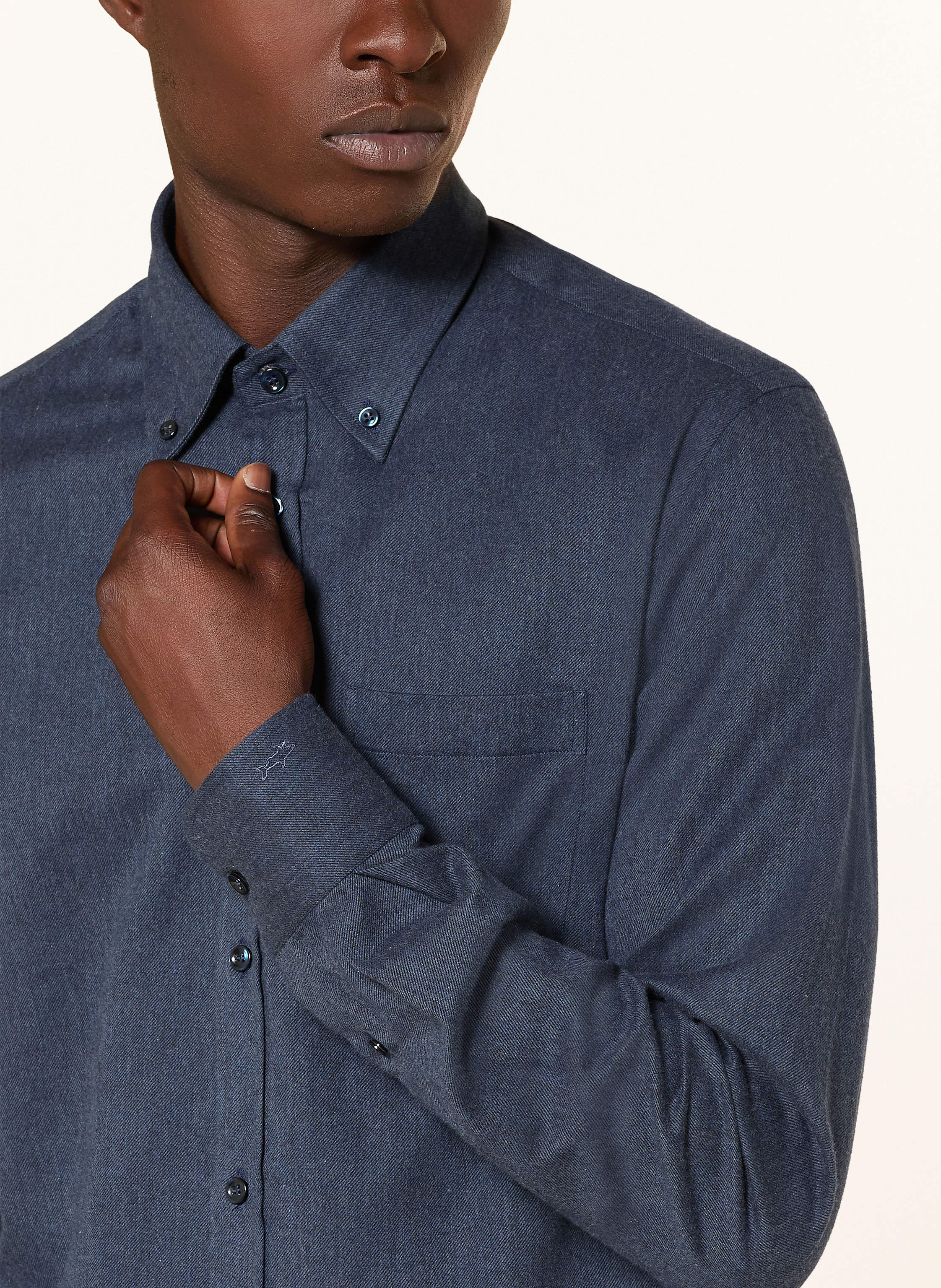 Thumbnail - Paul & Shark Flanellhemd Regular Fit blau