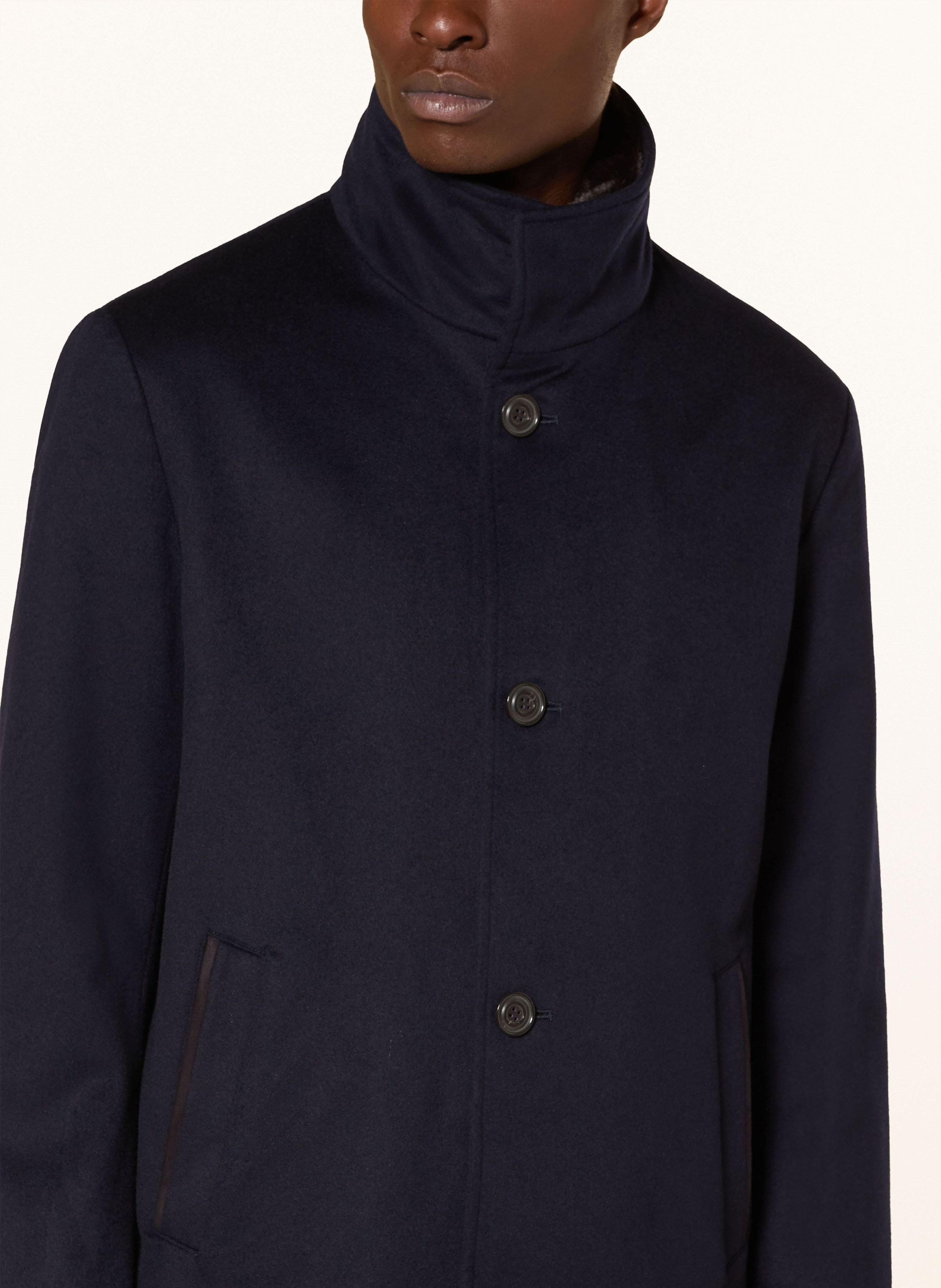 Thumbnail - Paul & Shark Cashmere-Mantel Mit Herausnehmbarer Blende blau