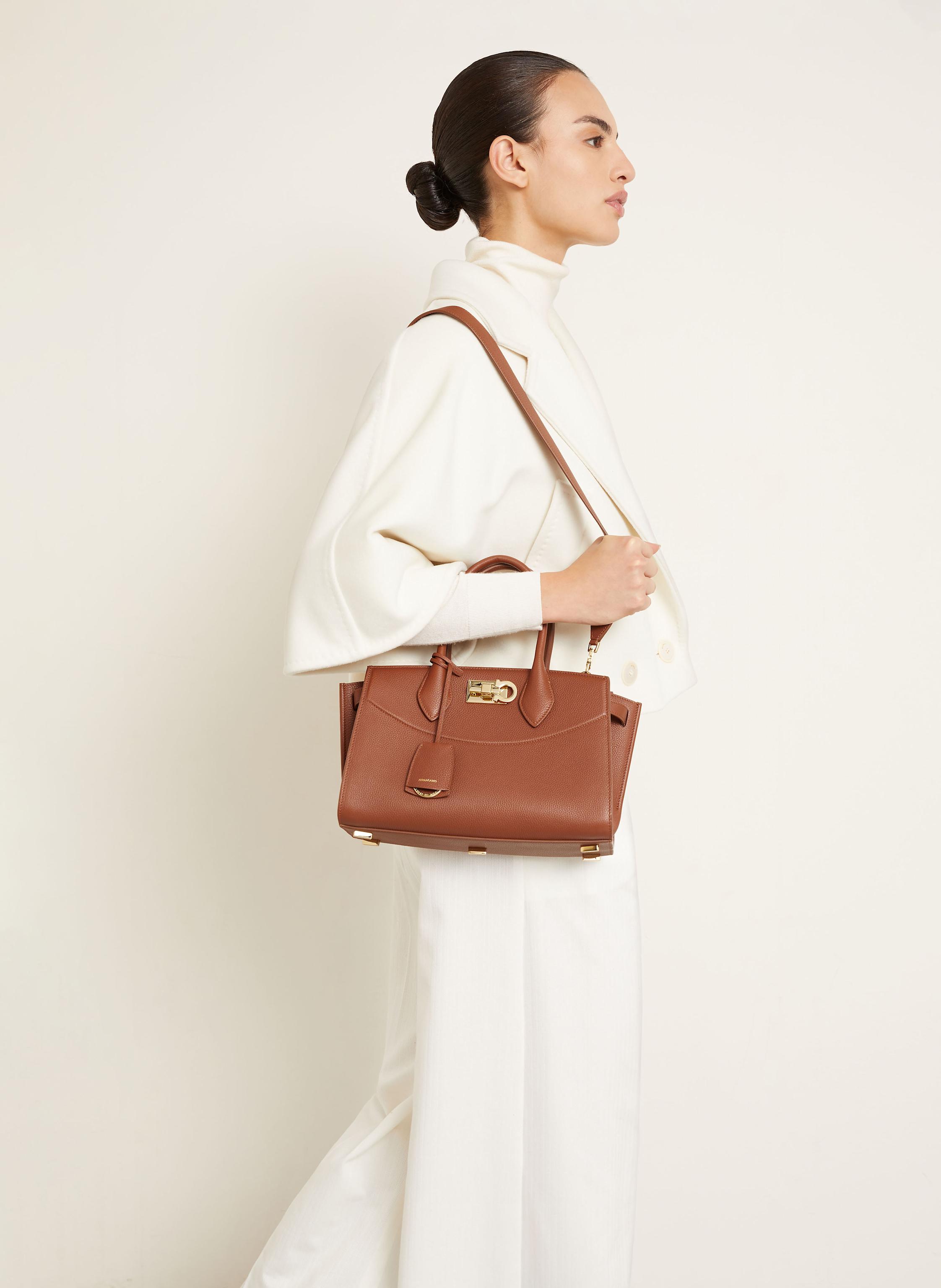 Thumbnail - Ferragamo Handtasche New Studio Soft braun
