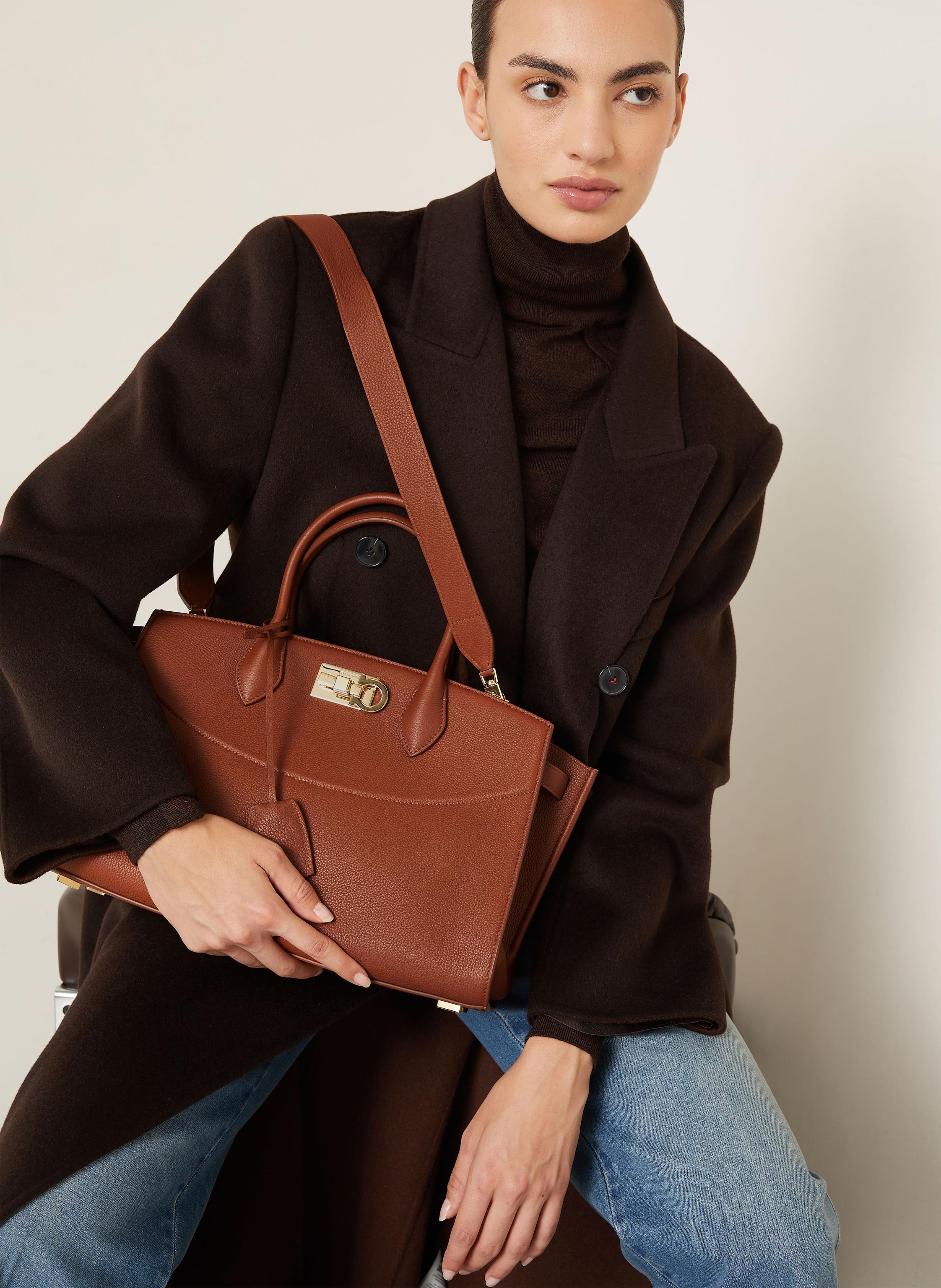 Thumbnail - Ferragamo Handtasche The New Studio Soft Large braun