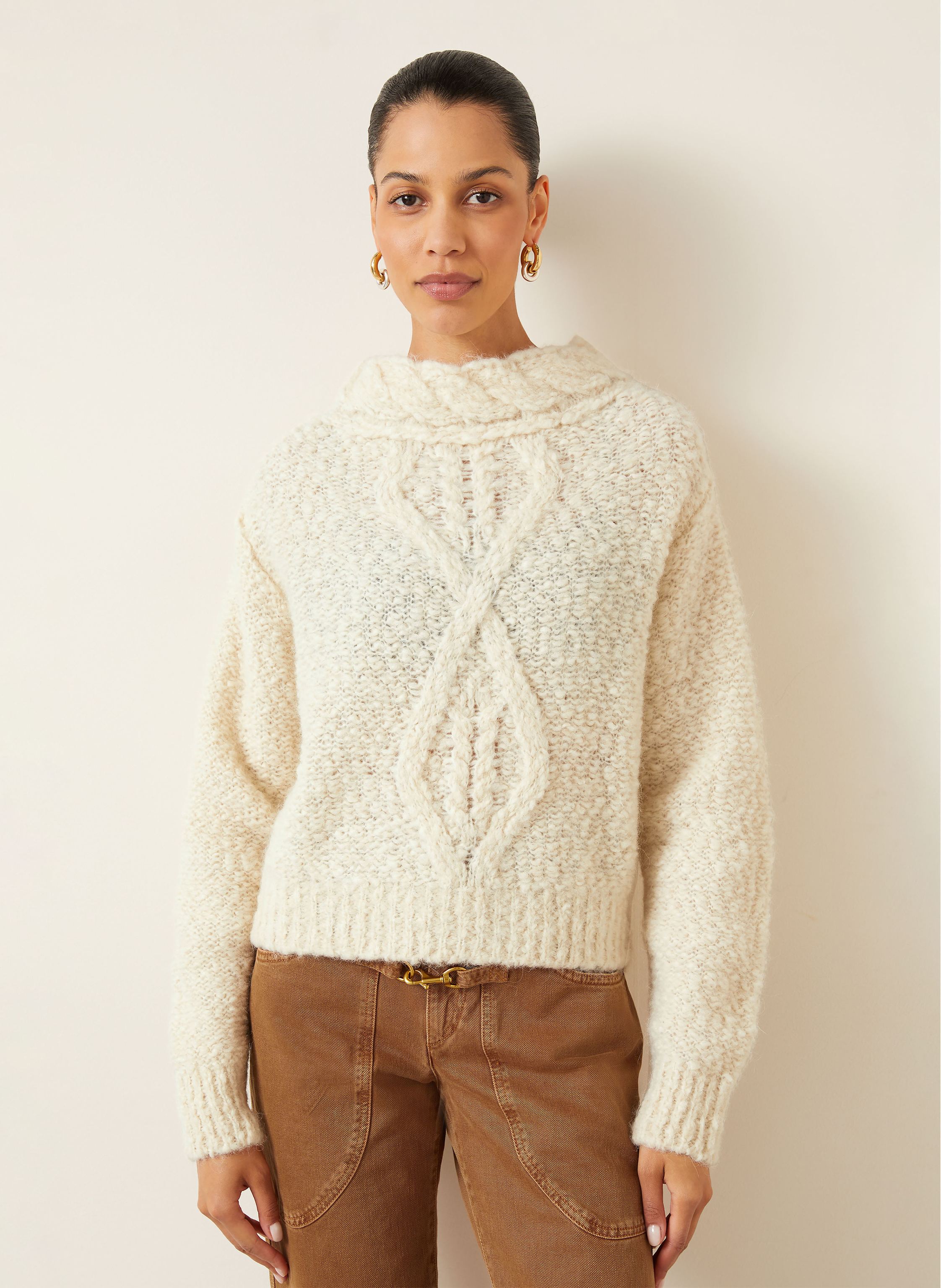 Thumbnail - Isabel Marant Alpaka-Pullover Romane weiss
