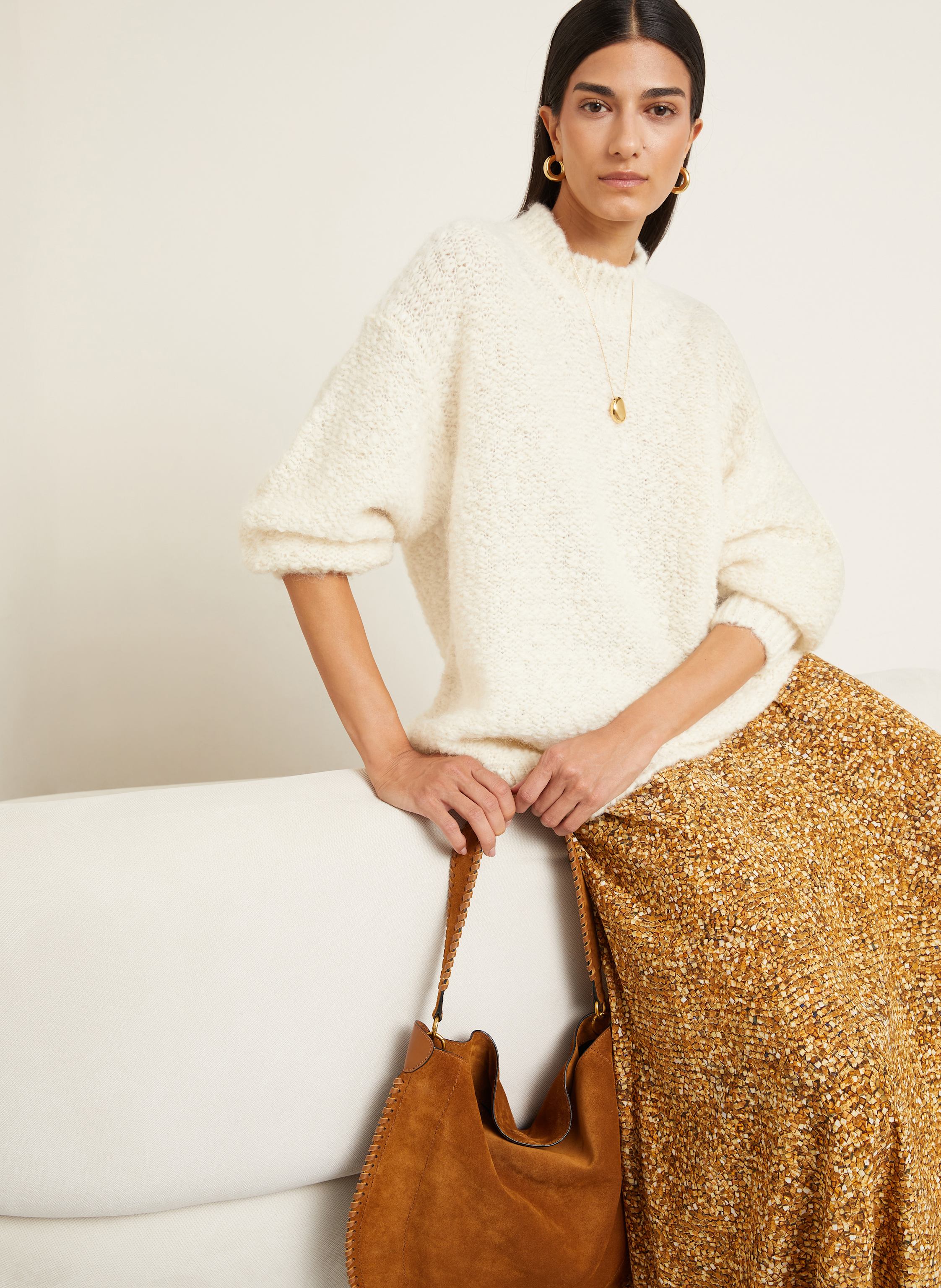 Thumbnail - Isabel Marant Alpaka-Pullover Idol weiss