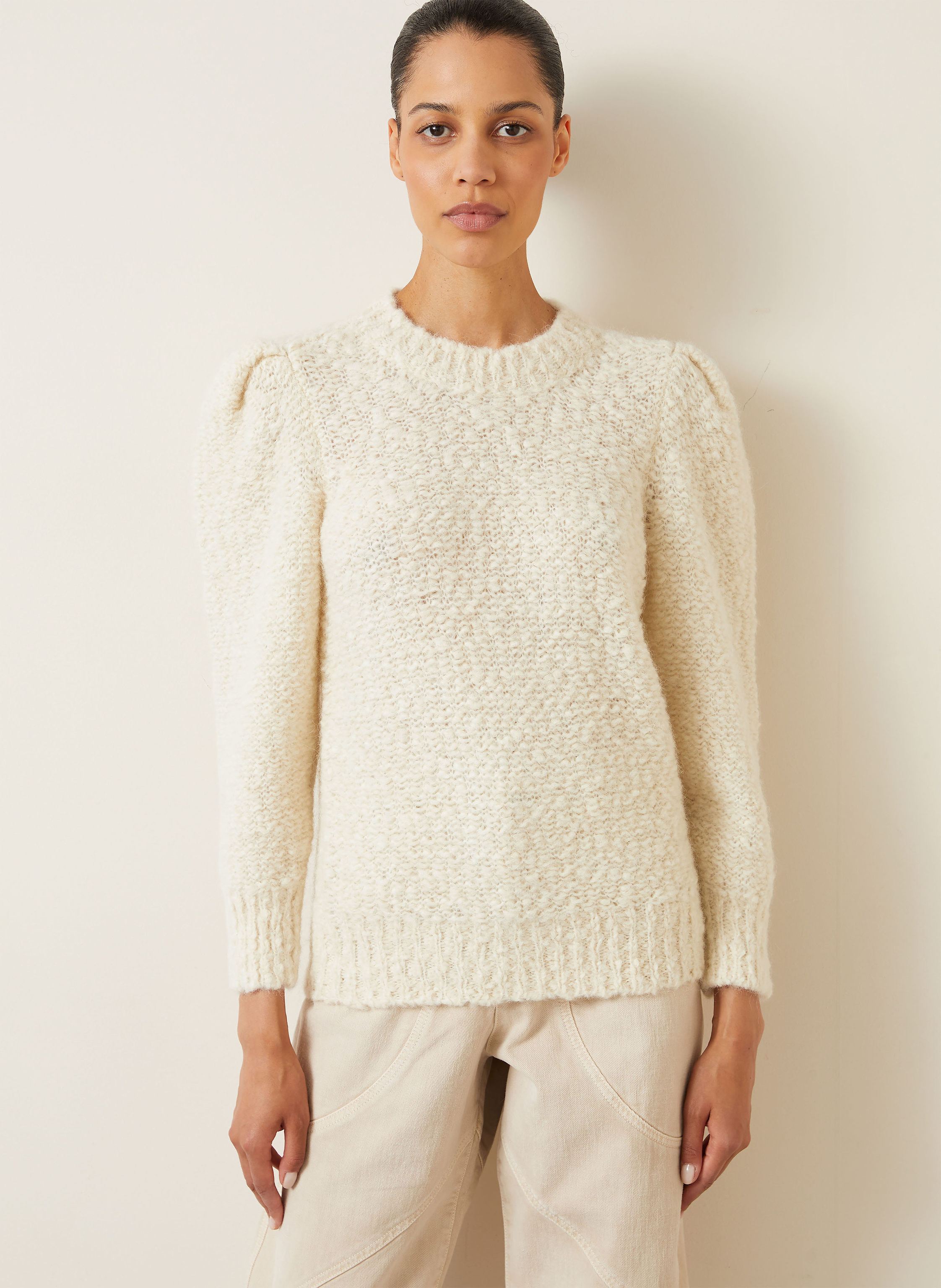Thumbnail - Isabel Marant Alpaka-Pullover Emma beige