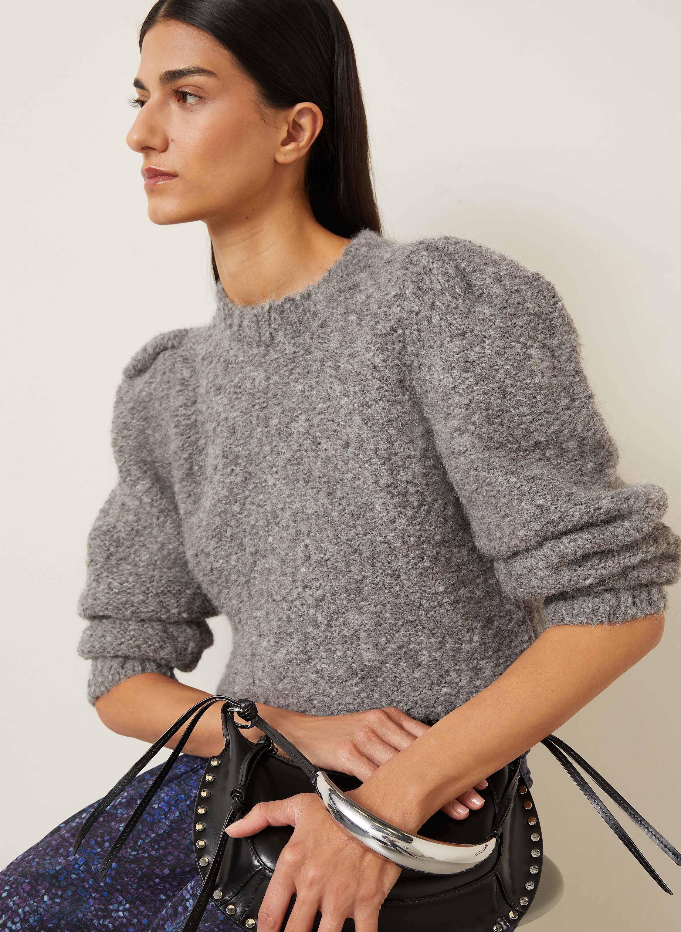 Thumbnail - Isabel Marant Alpaka-Pullover Emma grau