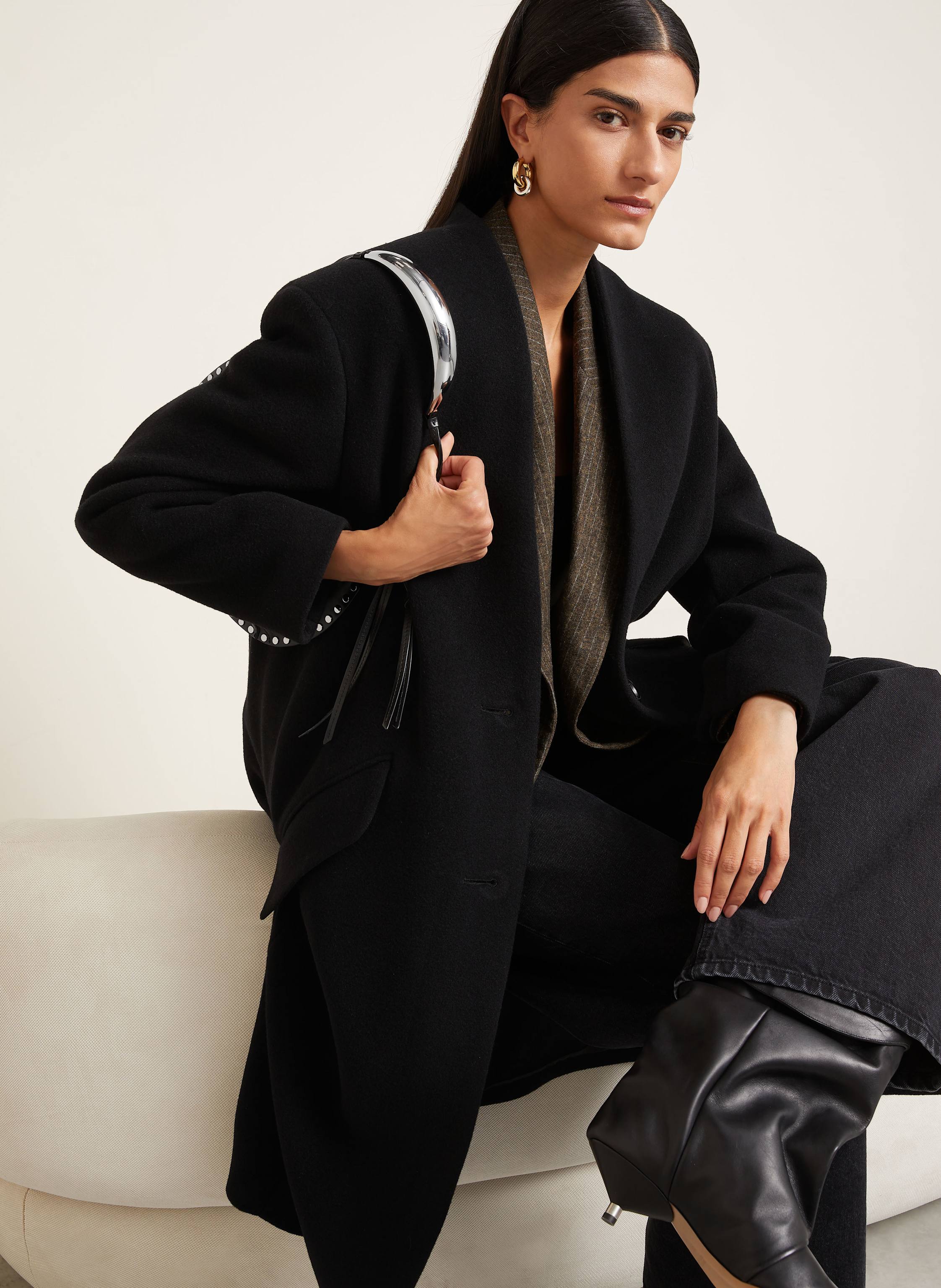 Thumbnail - Isabel Marant Wollmantel Florane schwarz