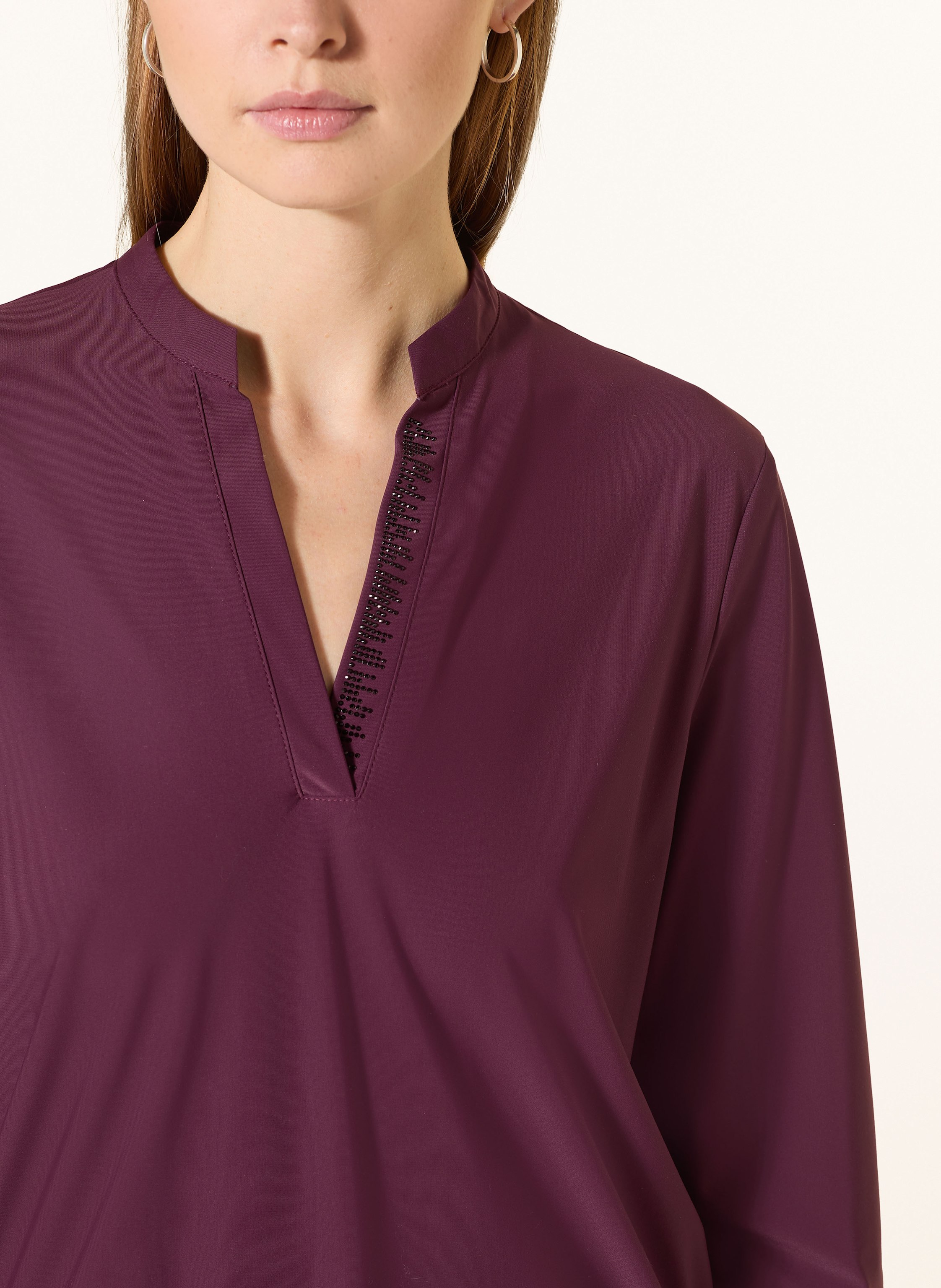 Thumbnail - Sportalm Blusenshirt Mit 3/4-Arm Und Schmucksteinen rot