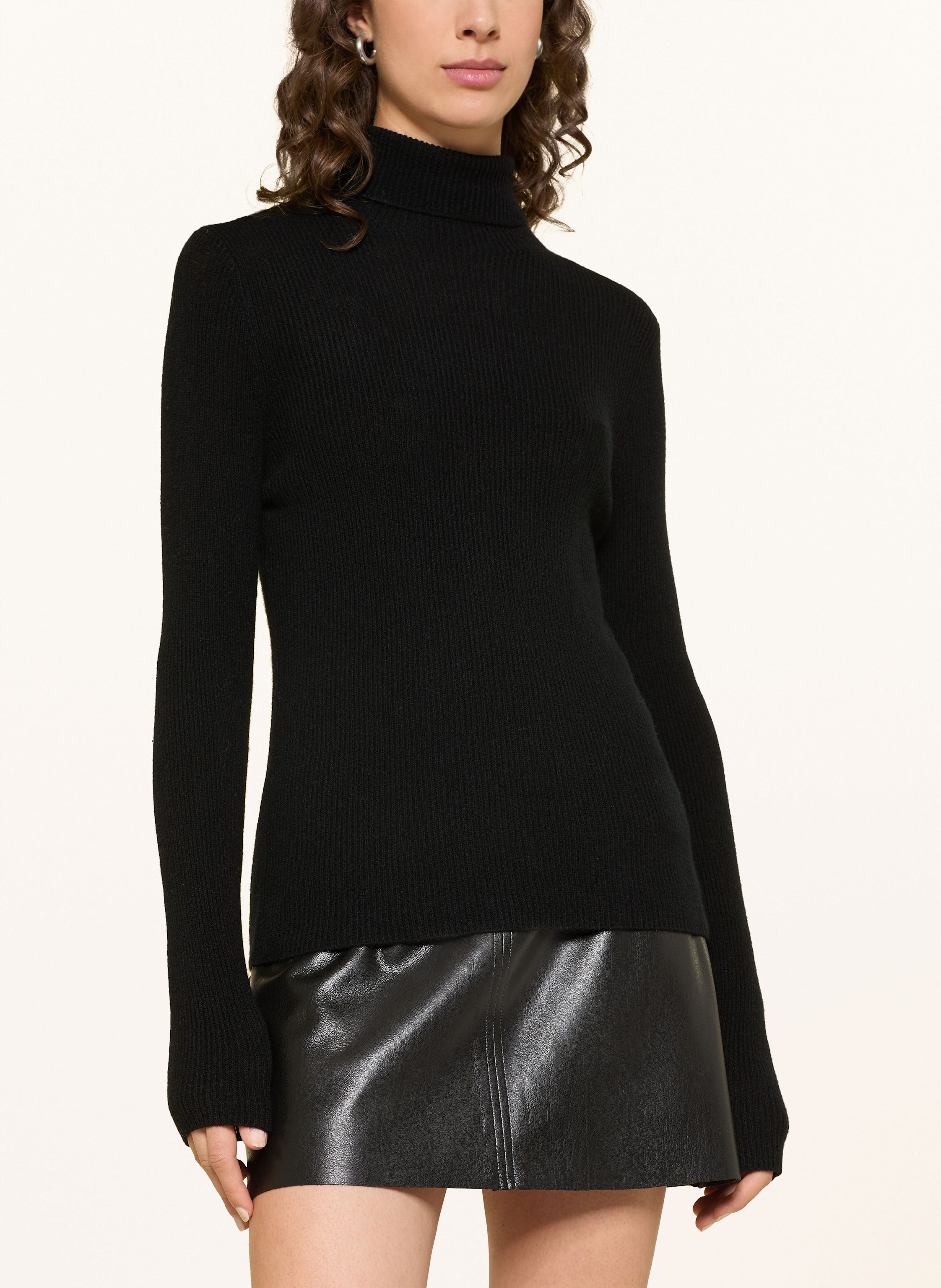 Thumbnail - Mrs & Hugs Rollkragenpullover Aus Cashmere schwarz