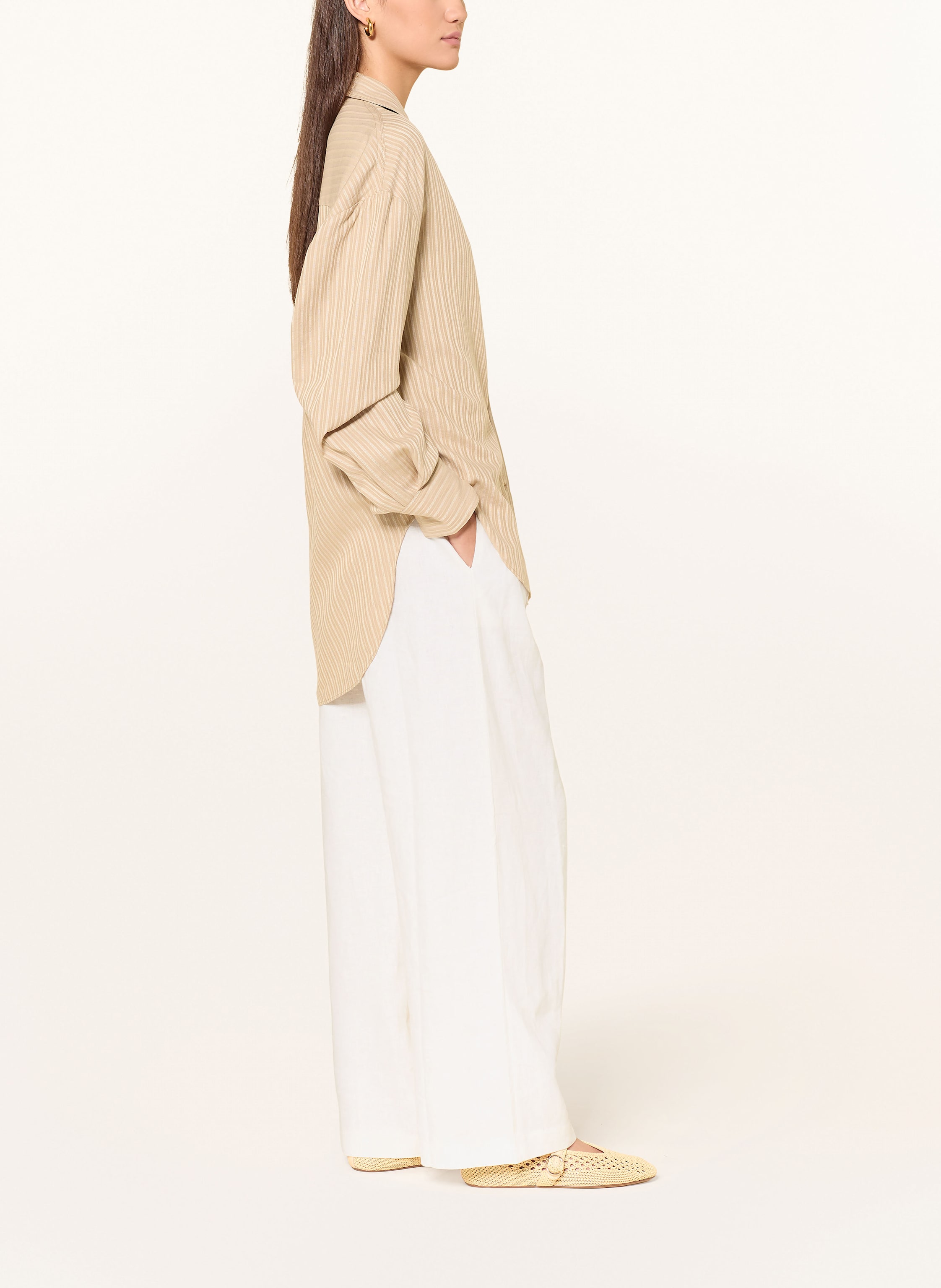 Thumbnail - Faithfull The Brand Marlenehose Stevie Aus Leinen weiss