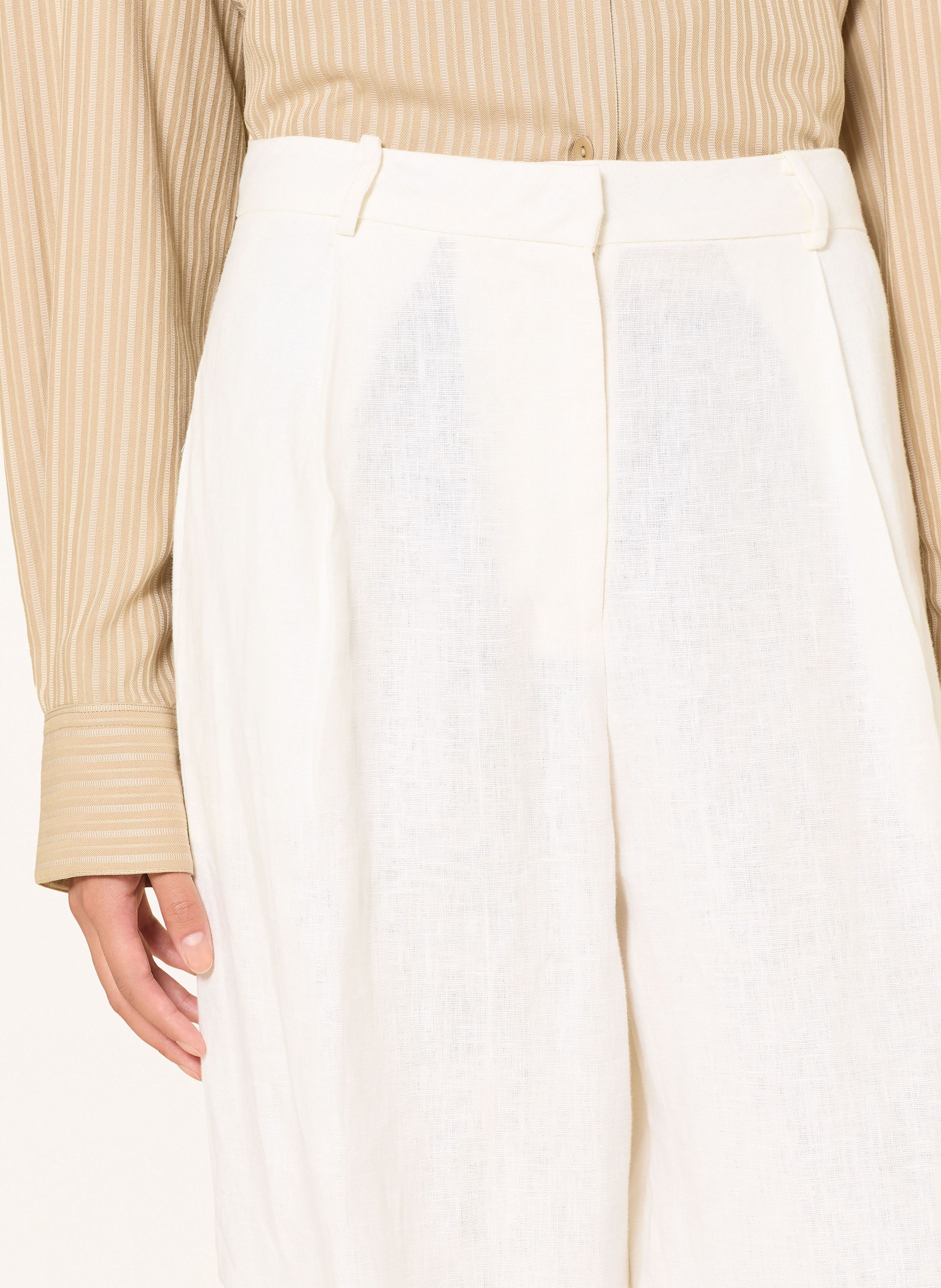 Thumbnail - Faithfull The Brand Marlenehose Stevie Aus Leinen weiss