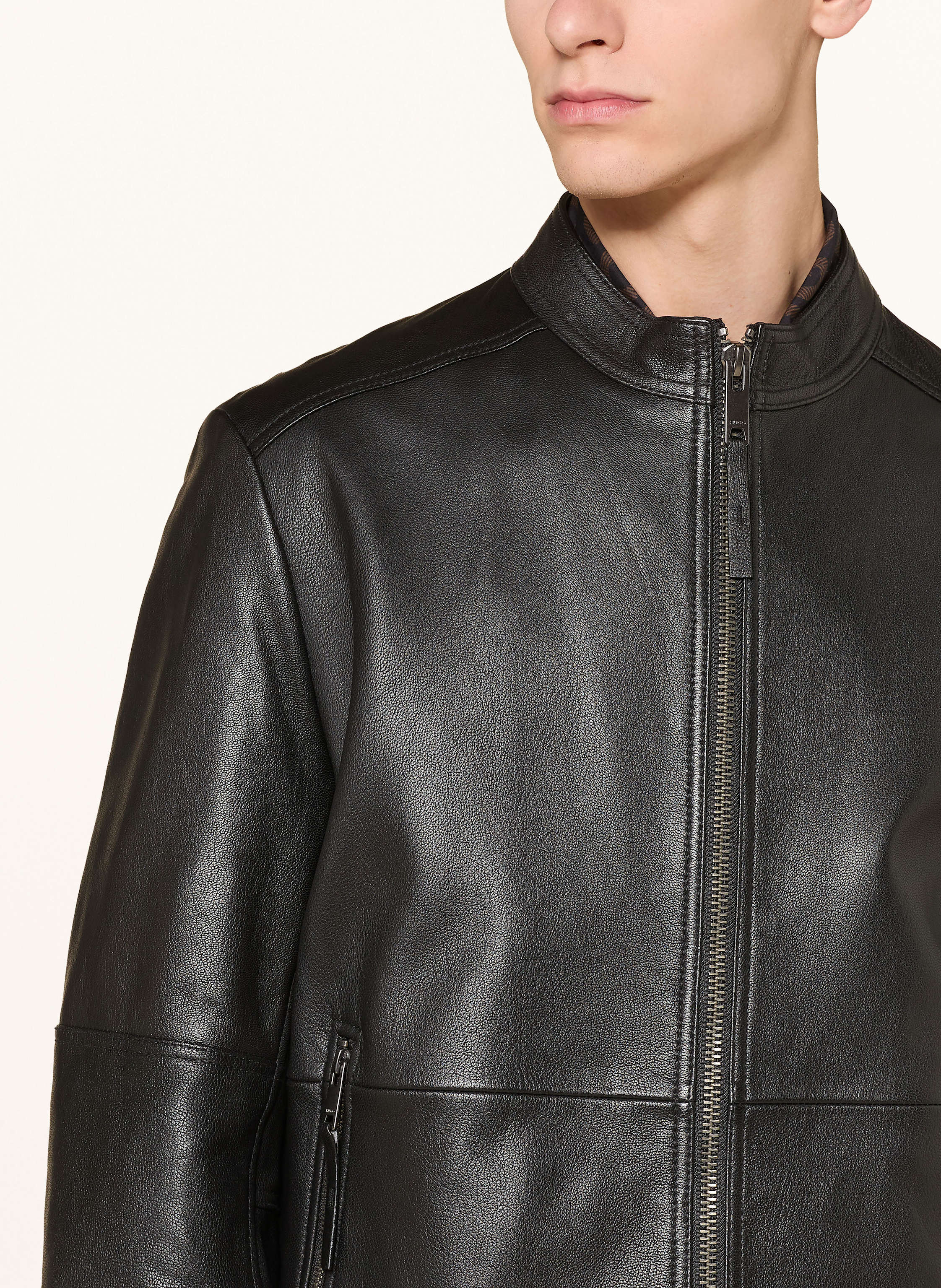 Thumbnail - Hugo Lederjacke Lokis schwarz