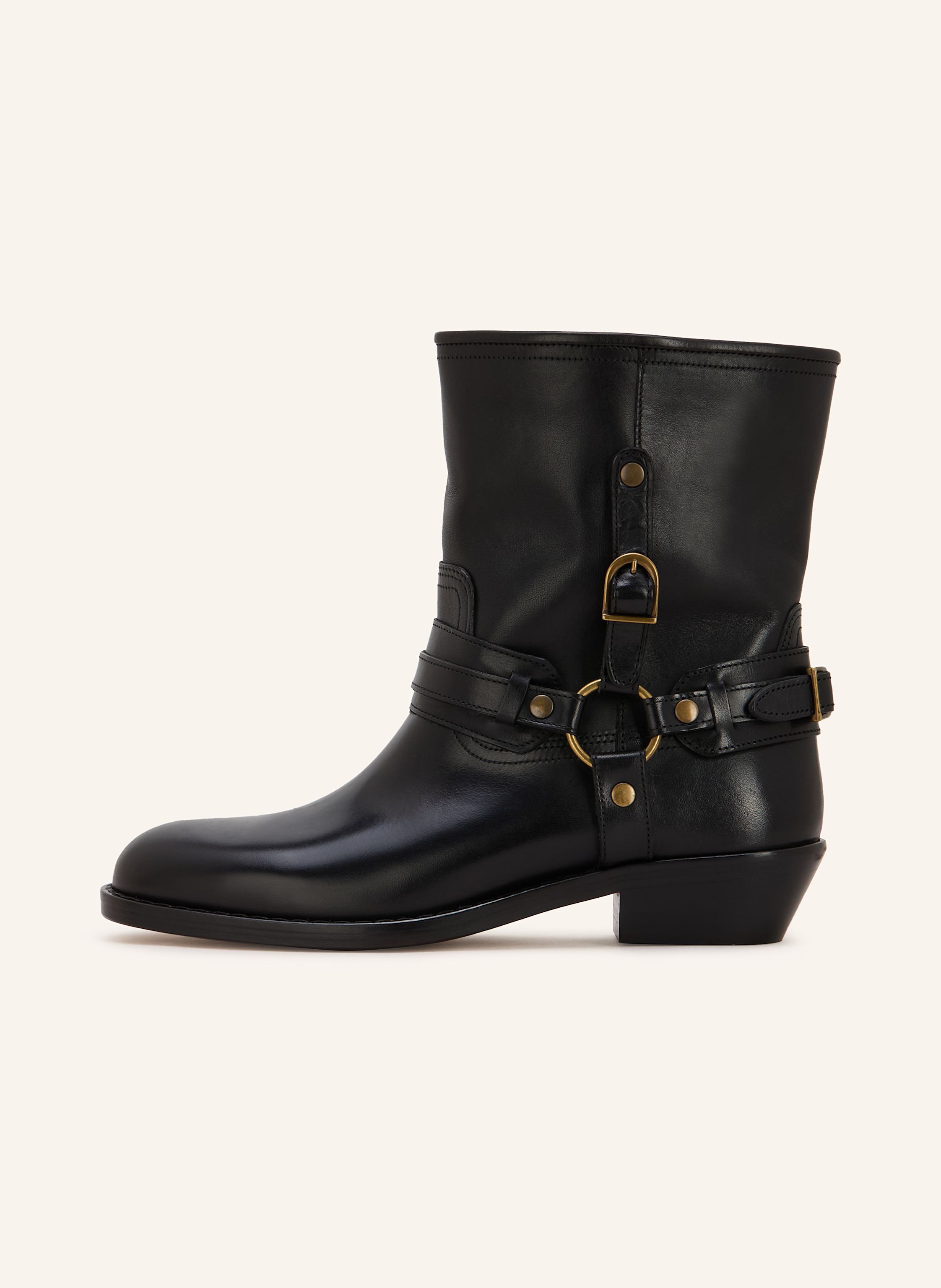 Thumbnail - Isabel Marant Biker-Boots Ildred Mit Nieten schwarz