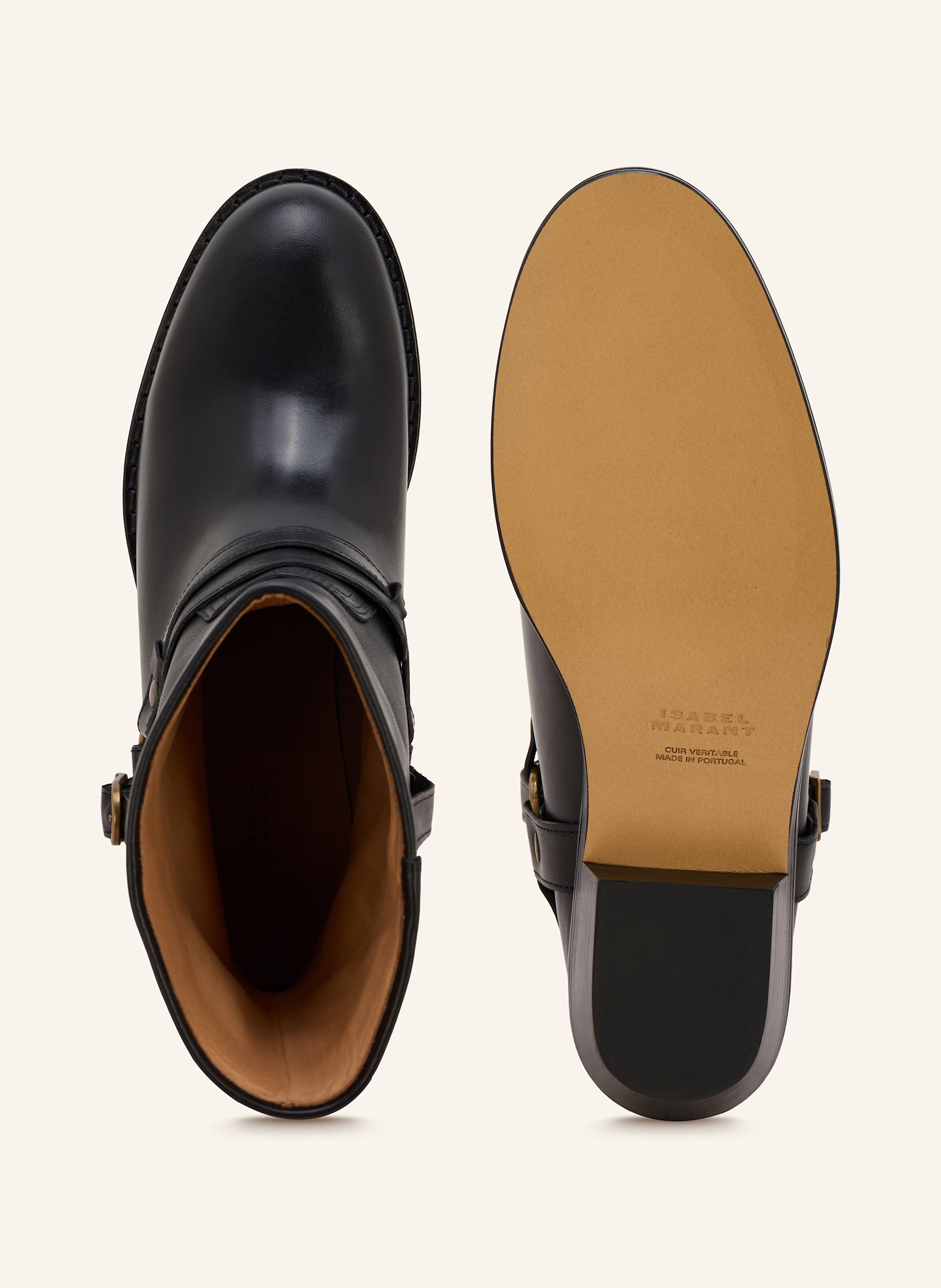 Thumbnail - Isabel Marant Biker-Boots Ildred Mit Nieten schwarz