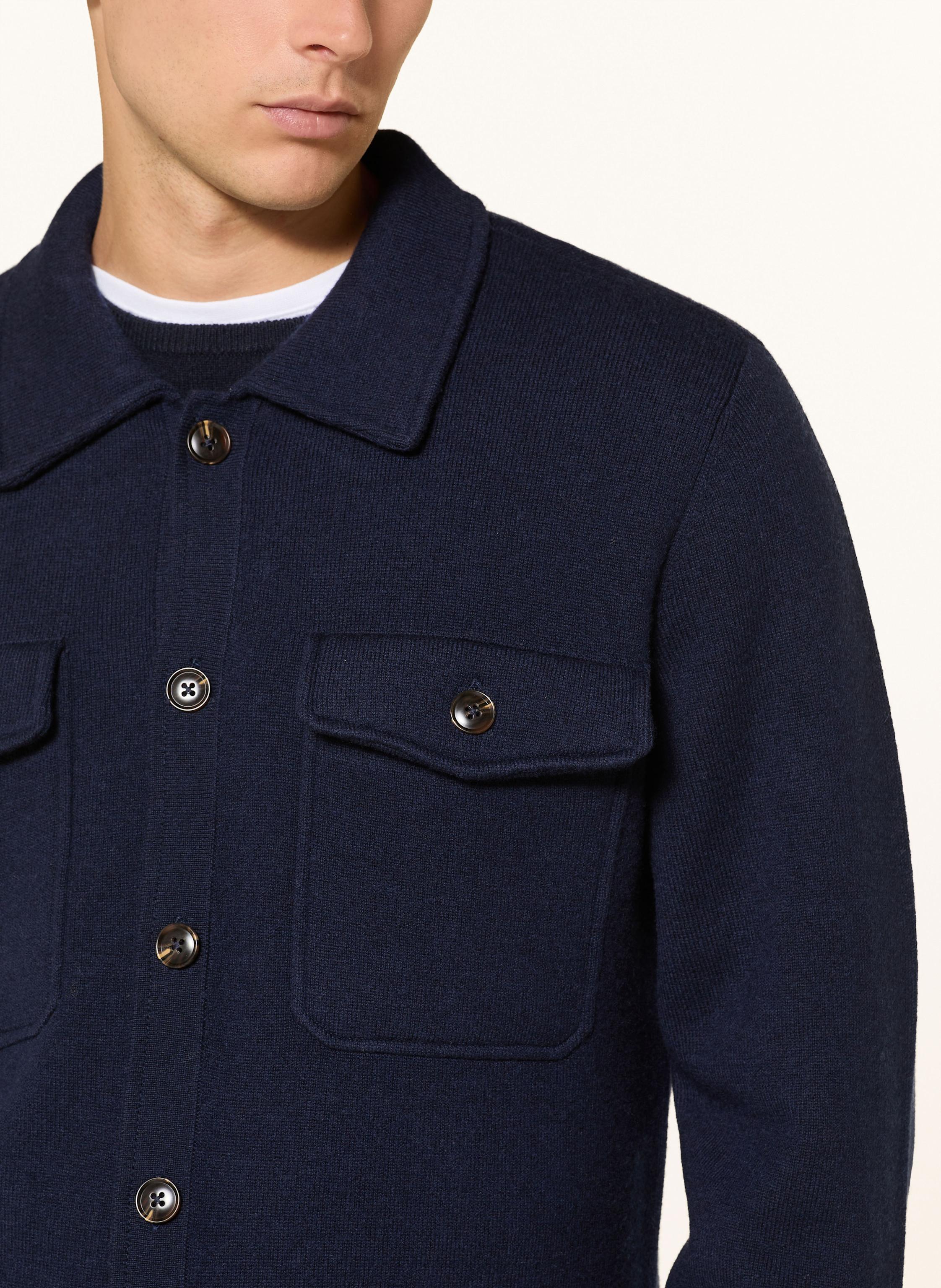 Thumbnail - Strokesman's Strickjacke Aus Merinowolle blau