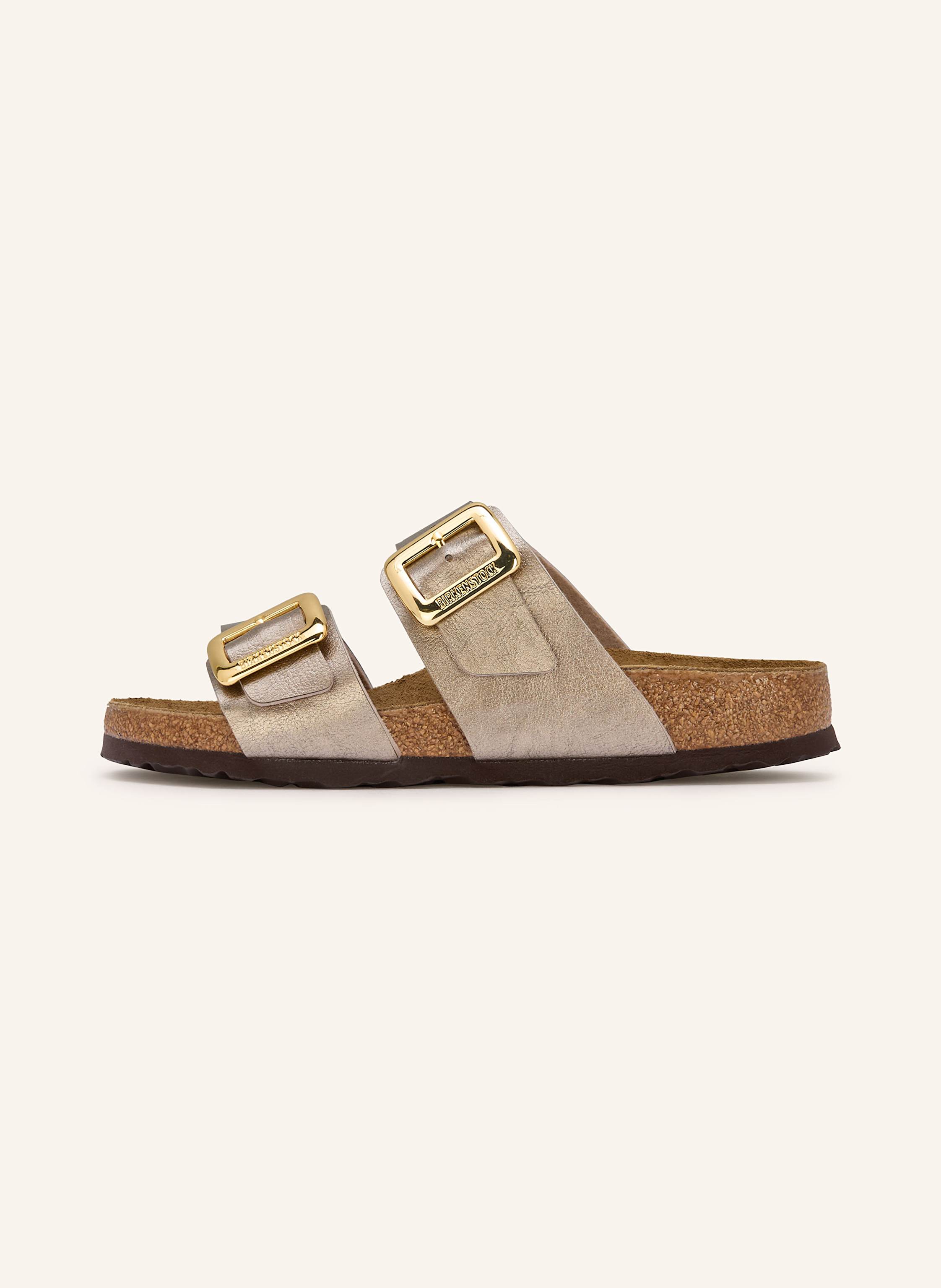 Thumbnail - Birkenstock Pantoletten Sydney Cushion Buckle beige