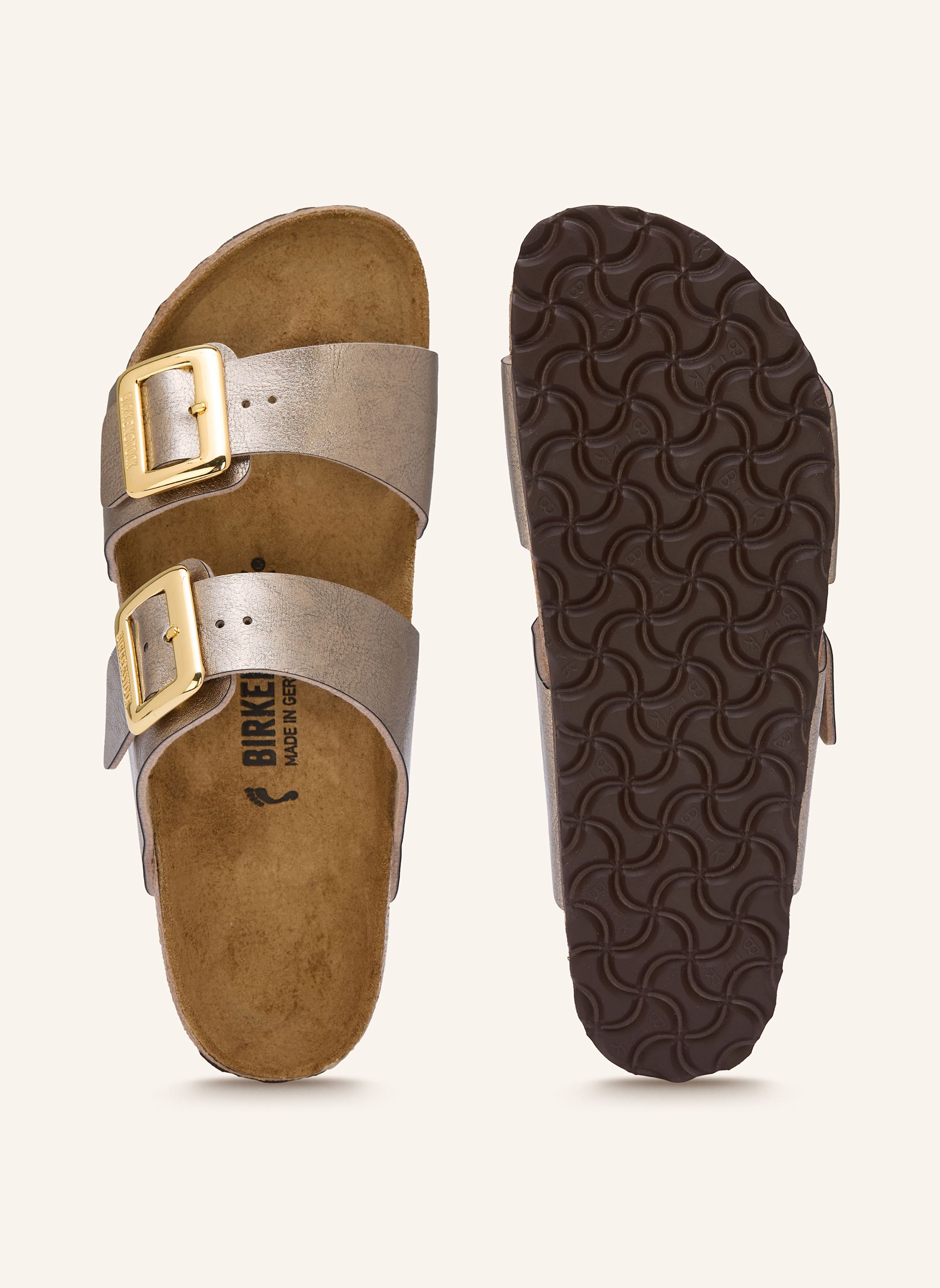 Thumbnail - Birkenstock Pantoletten Sydney Cushion Buckle beige