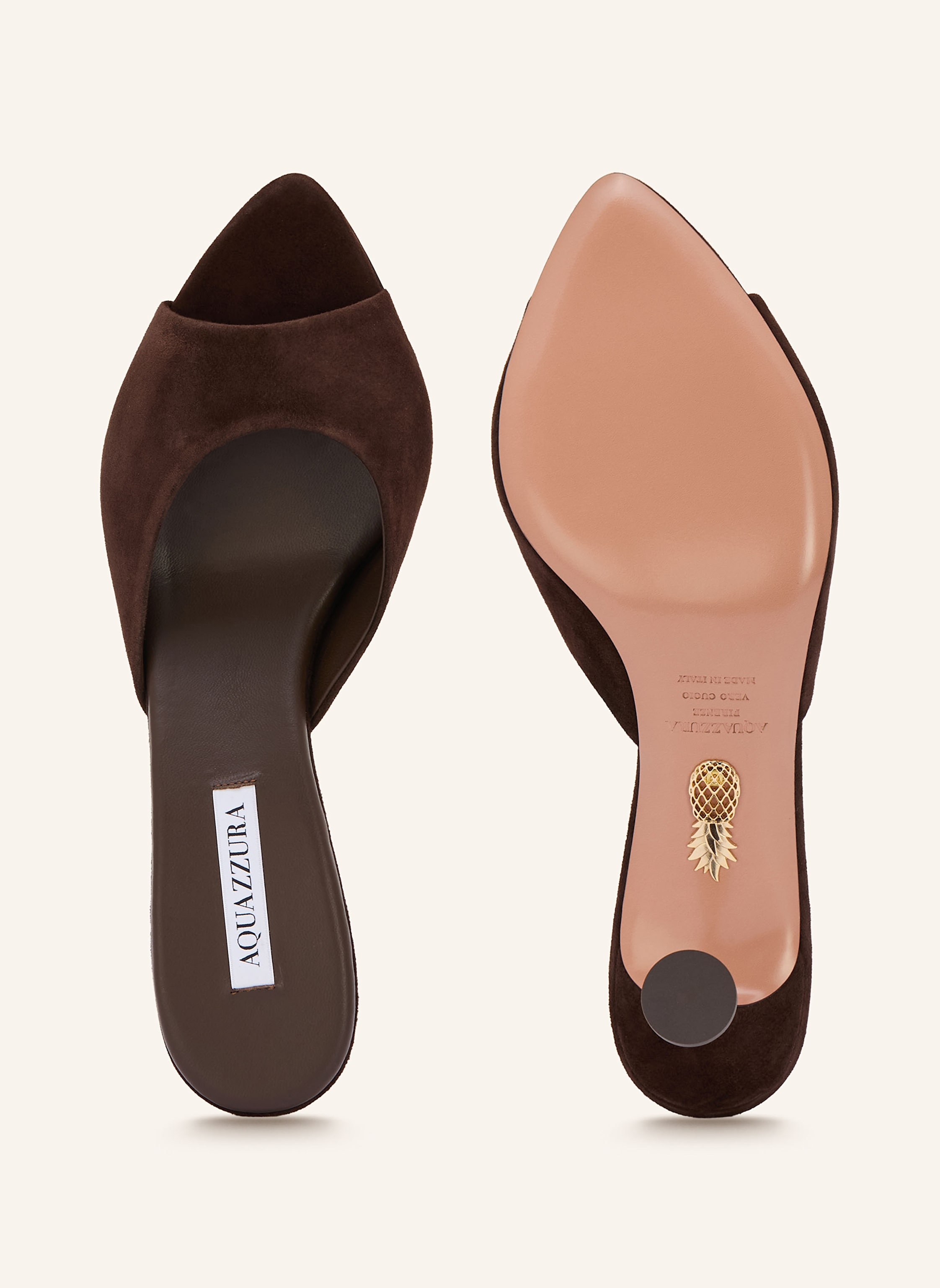 Thumbnail - Aquazzura Mules Bisous braun