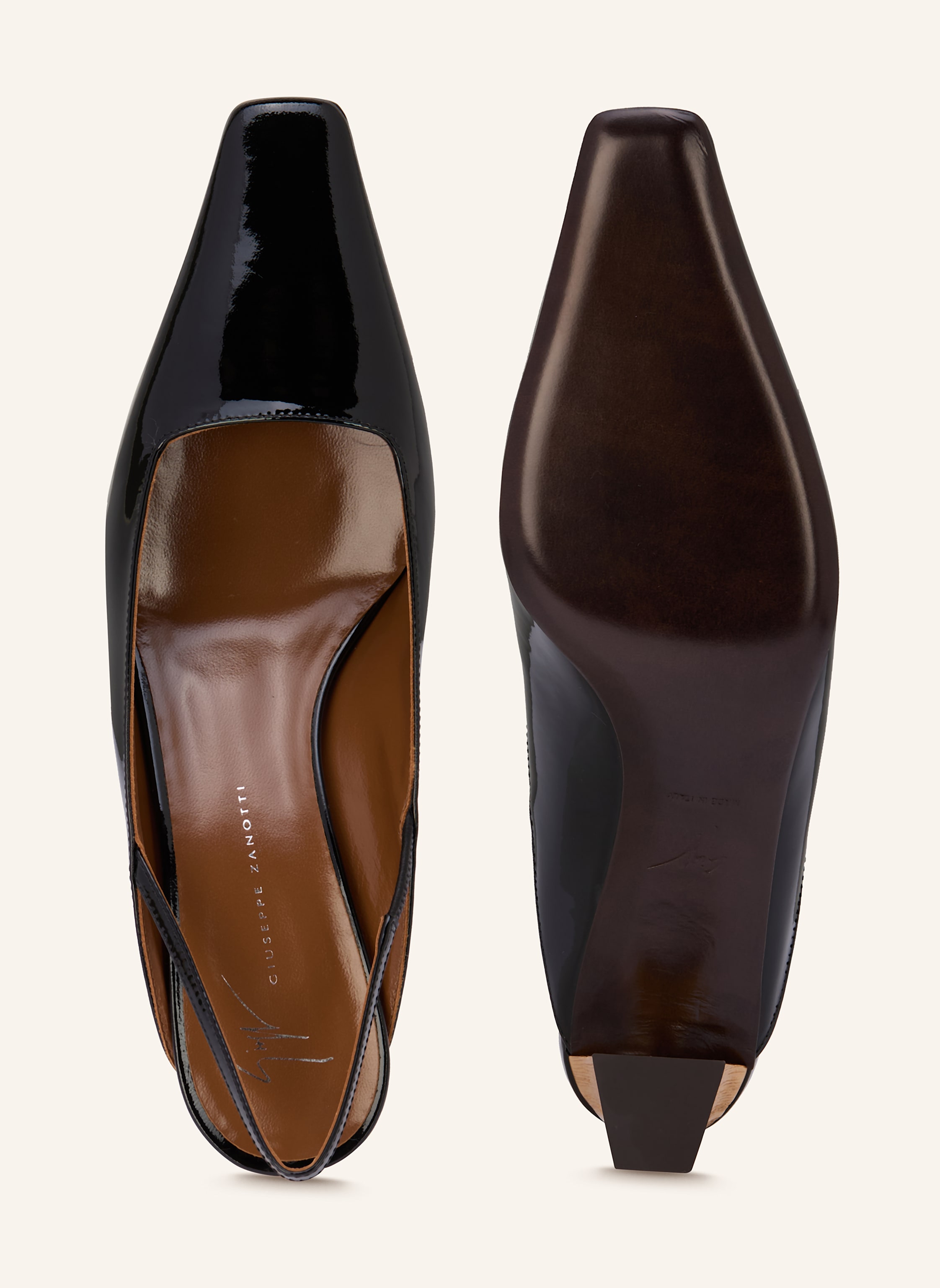 Thumbnail - Giuseppe Zanotti Design Slingpumps Vernice Vague schwarz