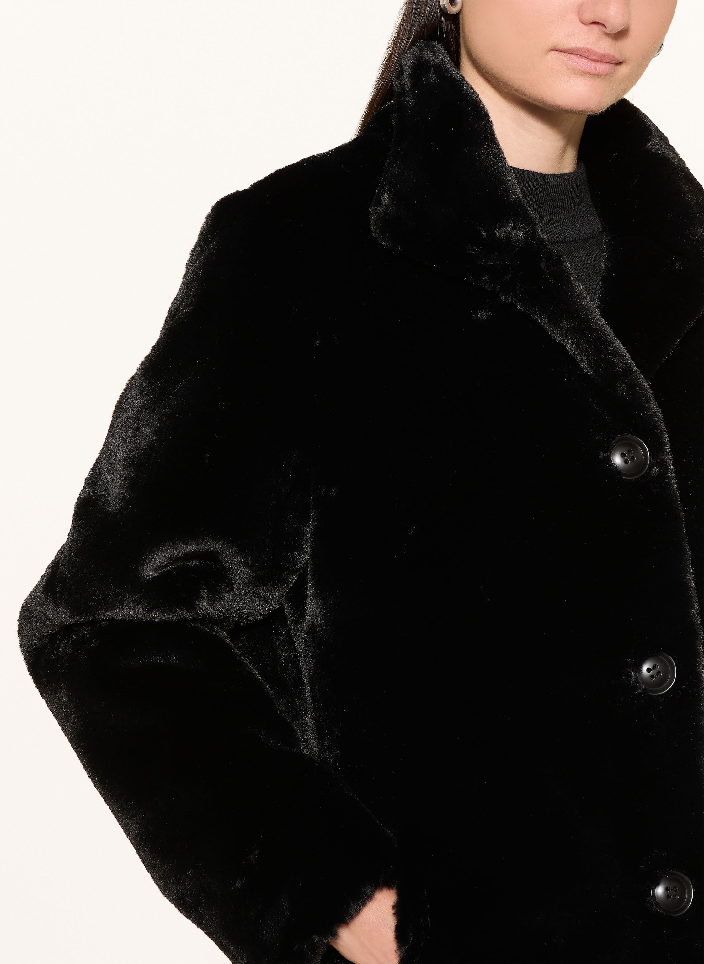 Thumbnail - Rino & Pelle Kunstpelz-Mantel Nonna schwarz