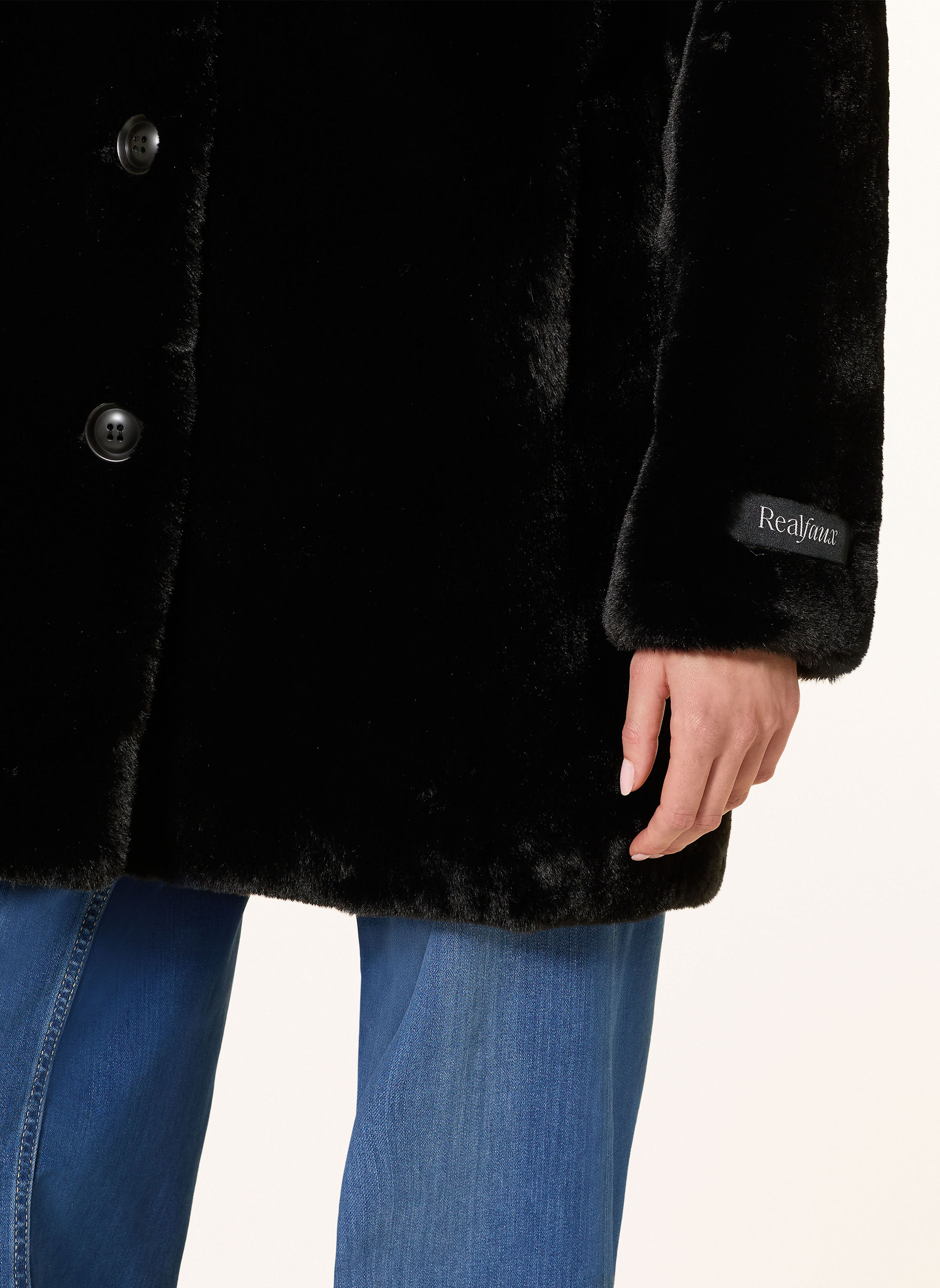 Thumbnail - Rino & Pelle Kunstpelz-Mantel Nonna schwarz