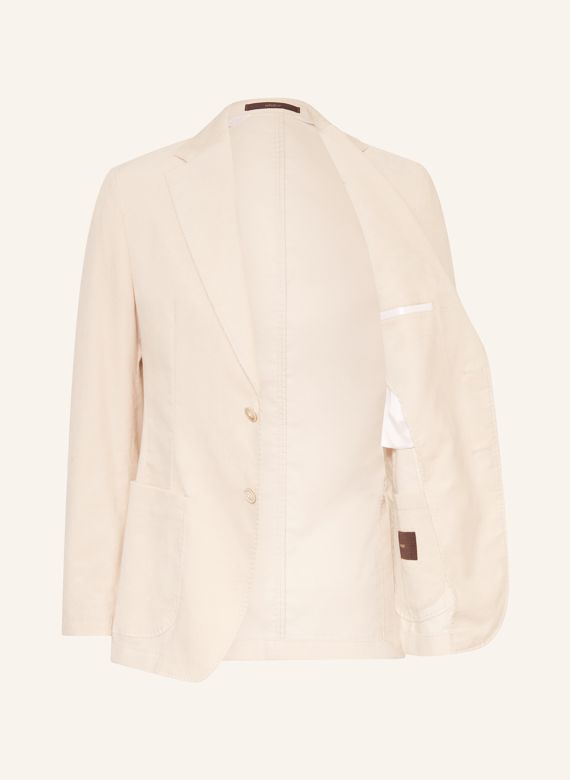 Thumbnail - Windsor. Anzugsakko Gio Shaped Fit Aus Cord beige