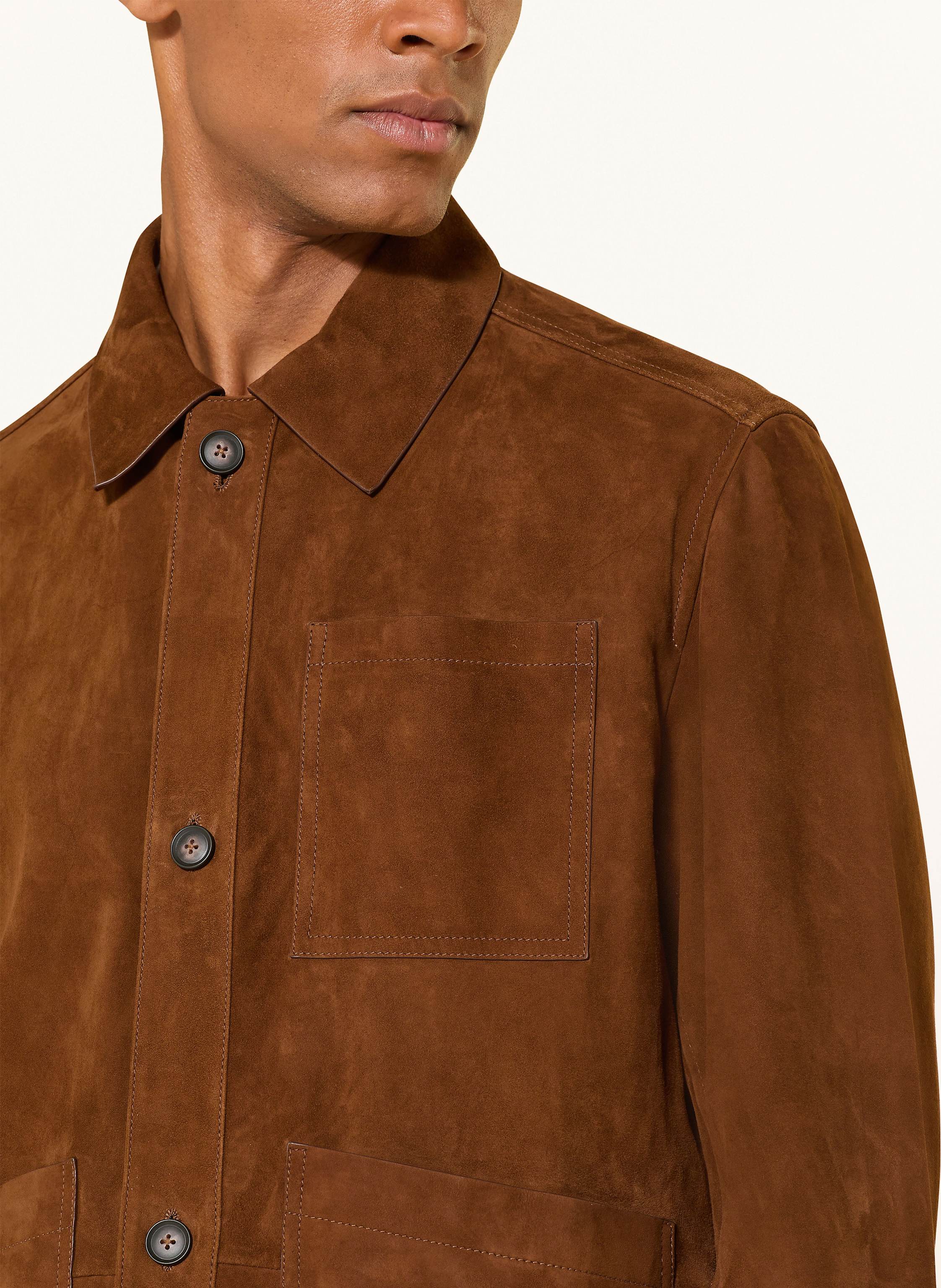 Thumbnail - Boss Lederjacke Markuedo braun