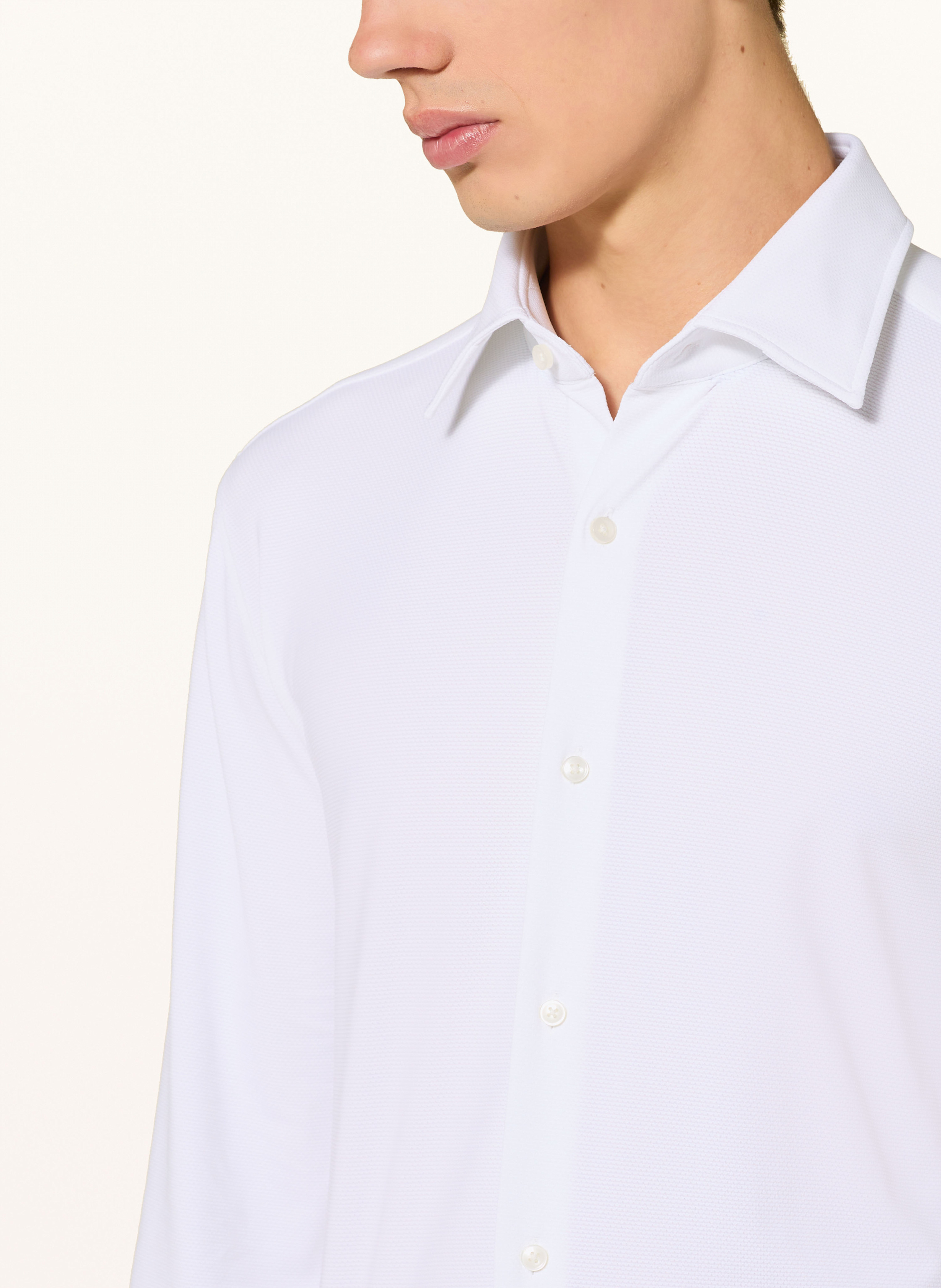 Thumbnail - Boss Jerseyhemd Hank Slim Fit weiss