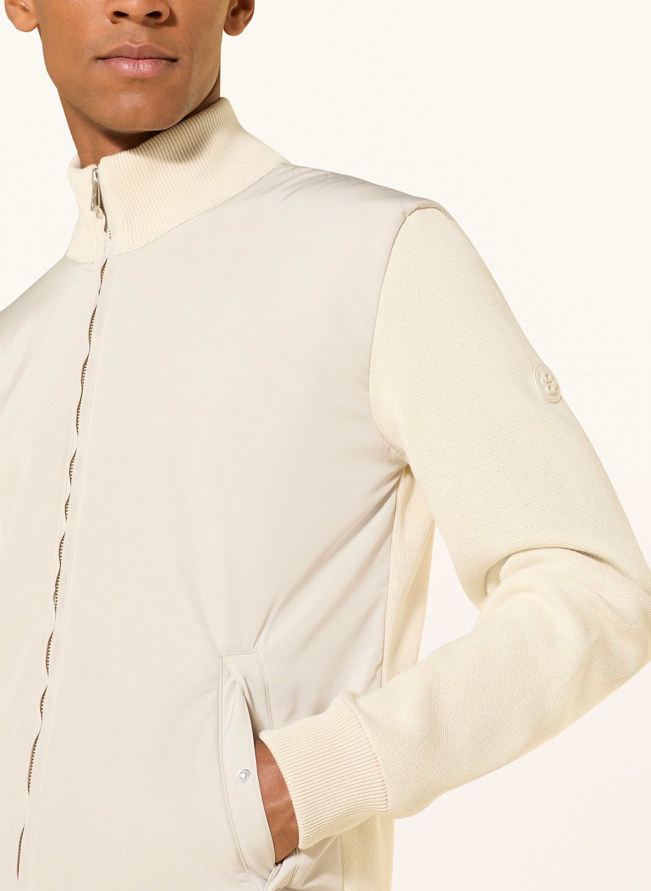 Thumbnail - Boss Blouson Ibaio Im Materialmix weiss