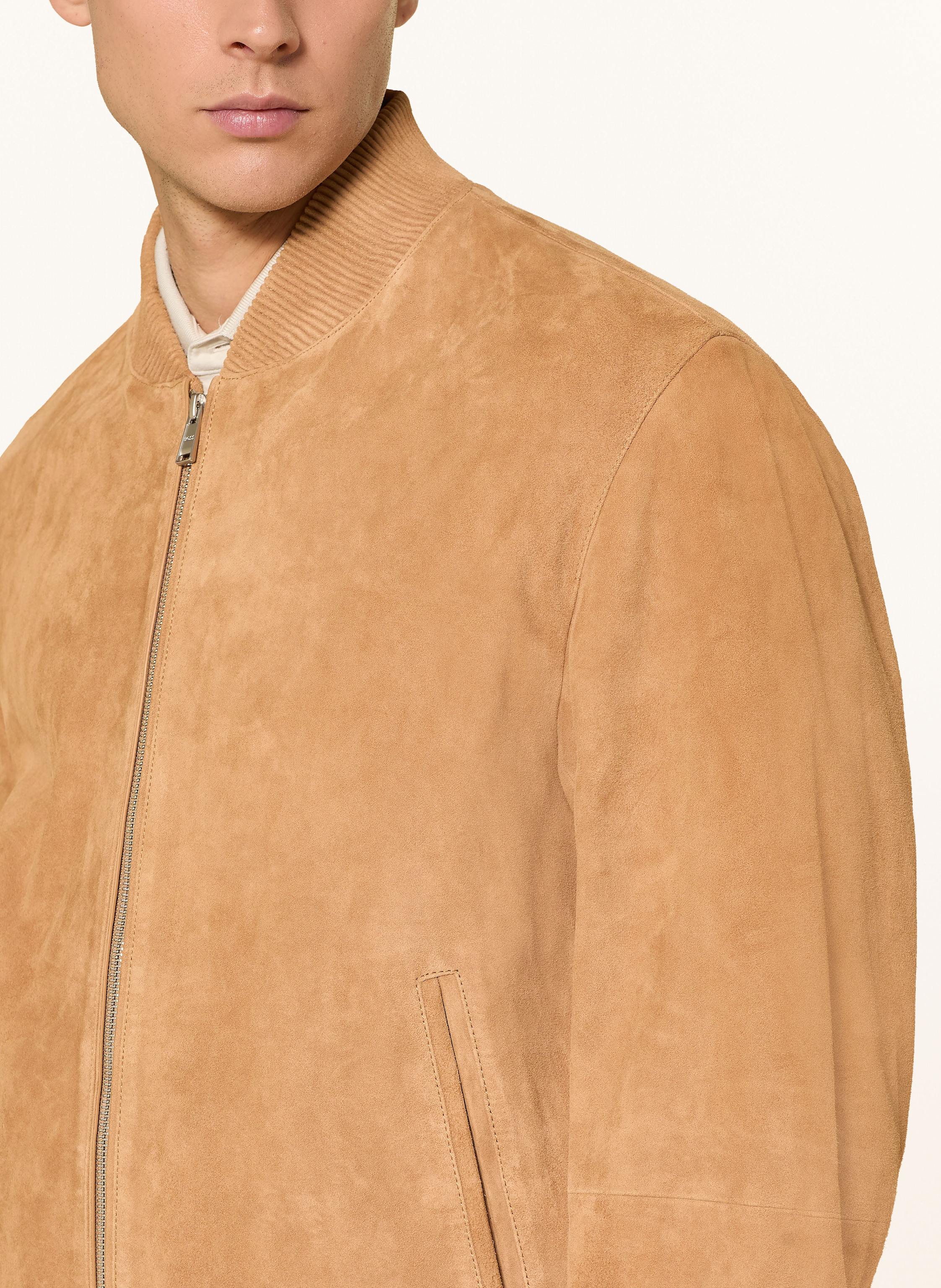 Thumbnail - Boss Lederblouson Muller beige