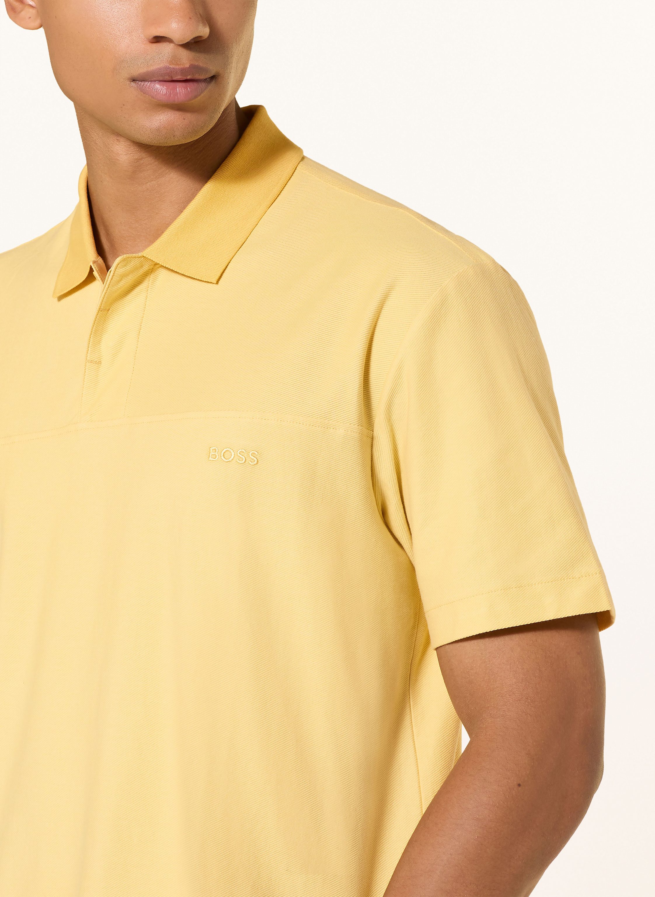 Thumbnail - Boss Jersey-Poloshirt Work gelb