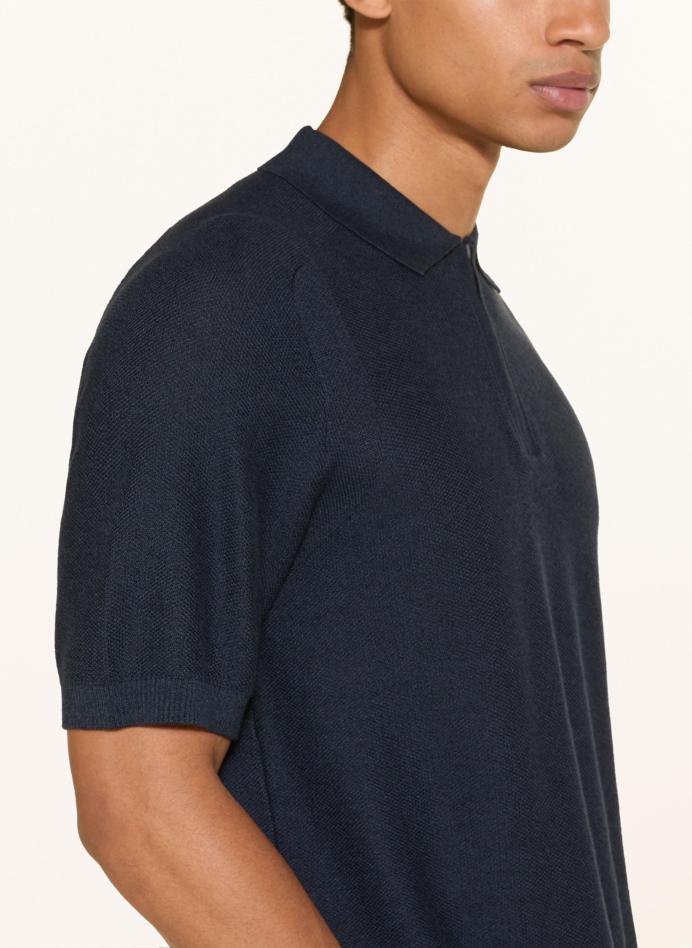 Thumbnail - Boss Strick-Poloshirt Kancello blau