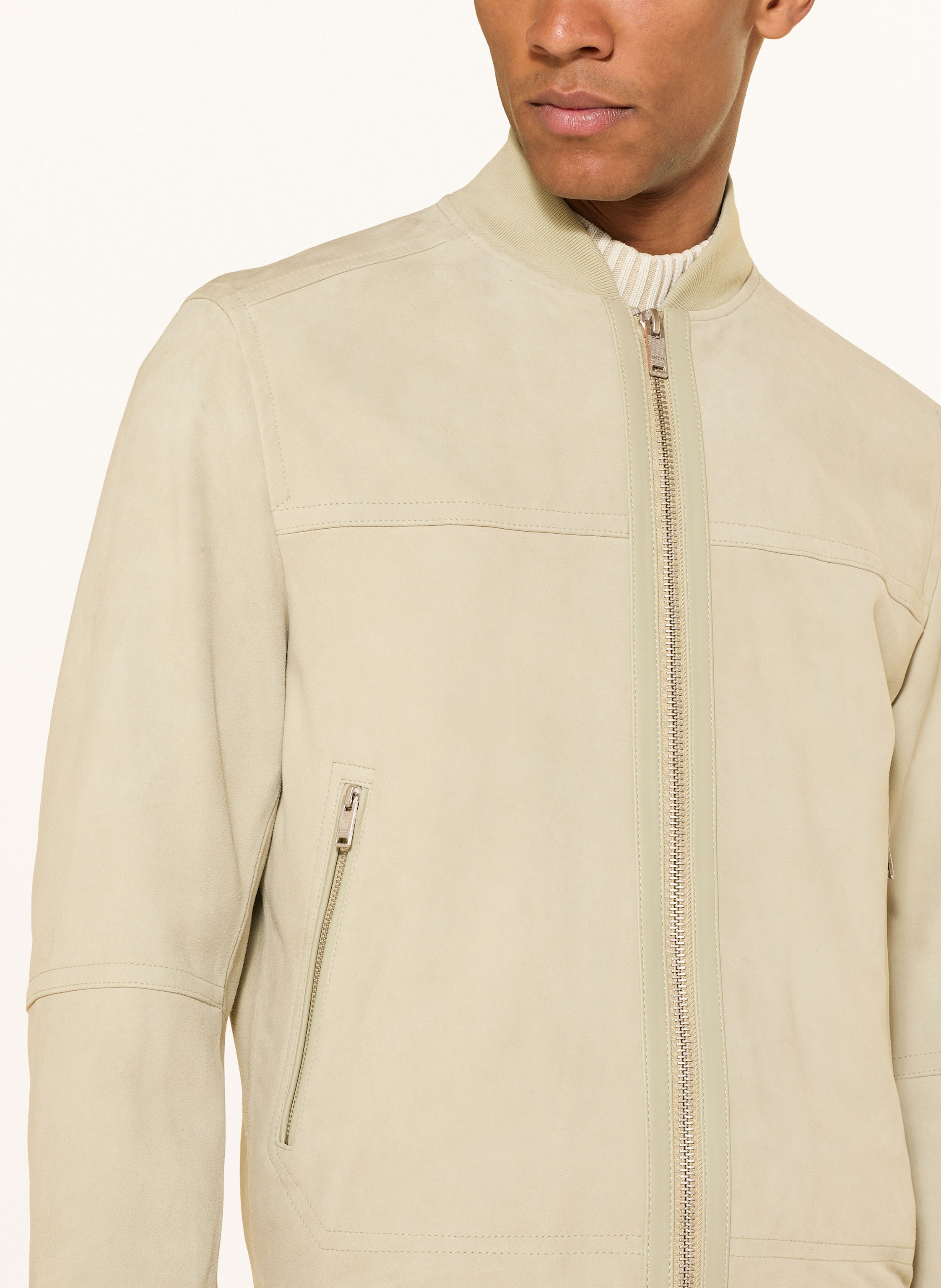 Thumbnail - Boss Lederblouson Johice gruen