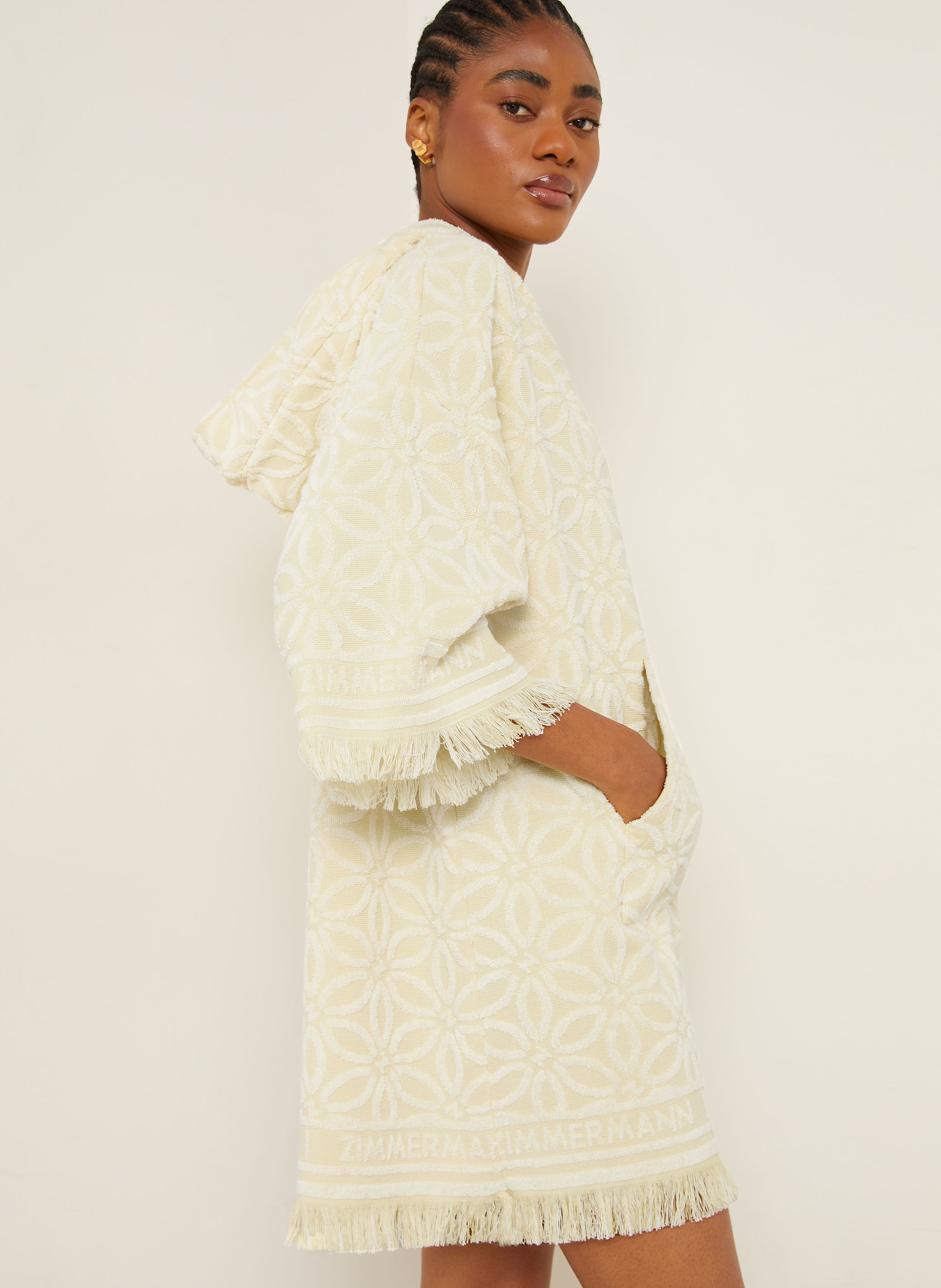 Thumbnail - Zimmermann Strandkleid Coco Aus Frottee gelb