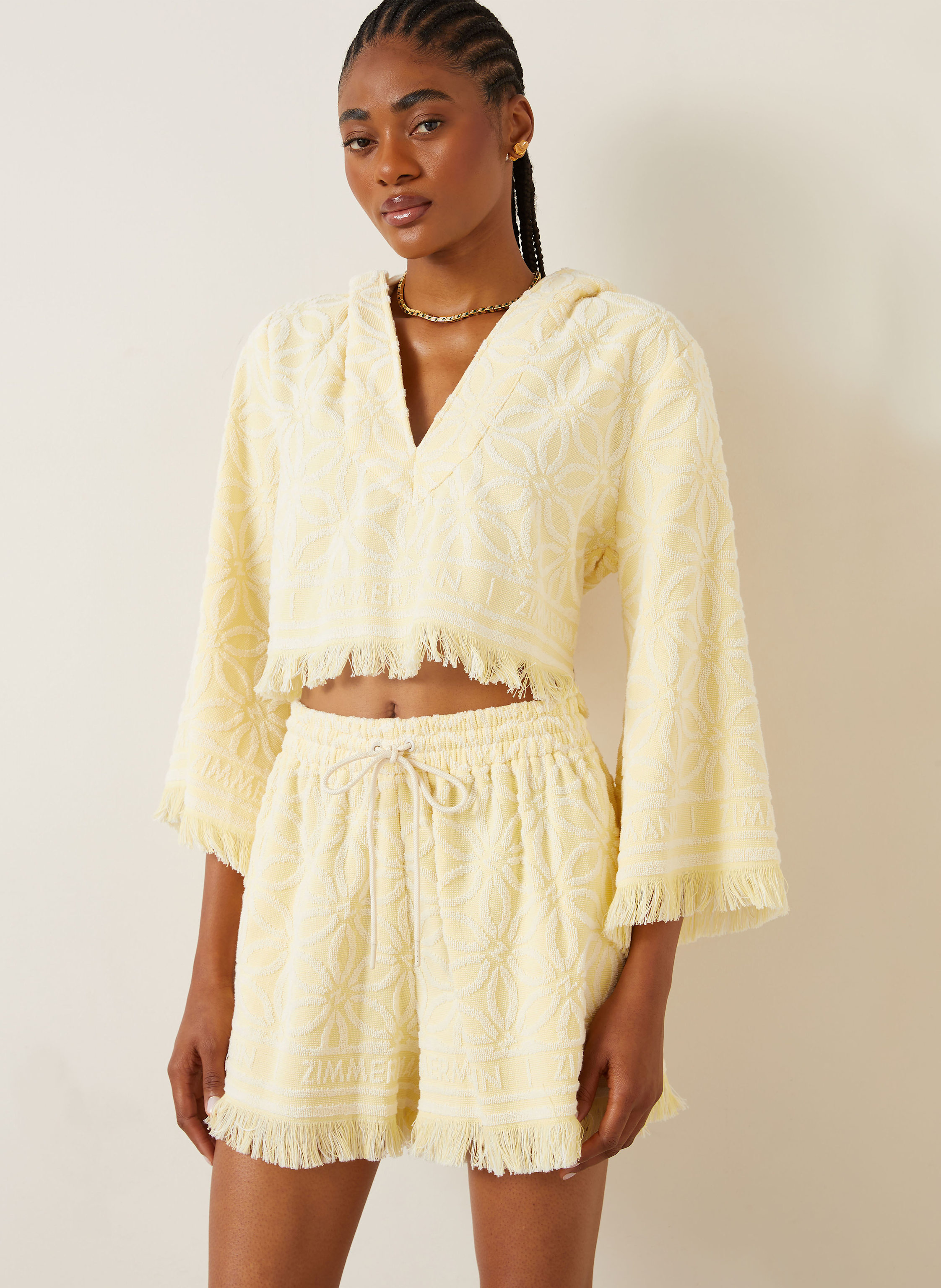 Thumbnail - Zimmermann Hoodie Coco Aus Frottee gelb