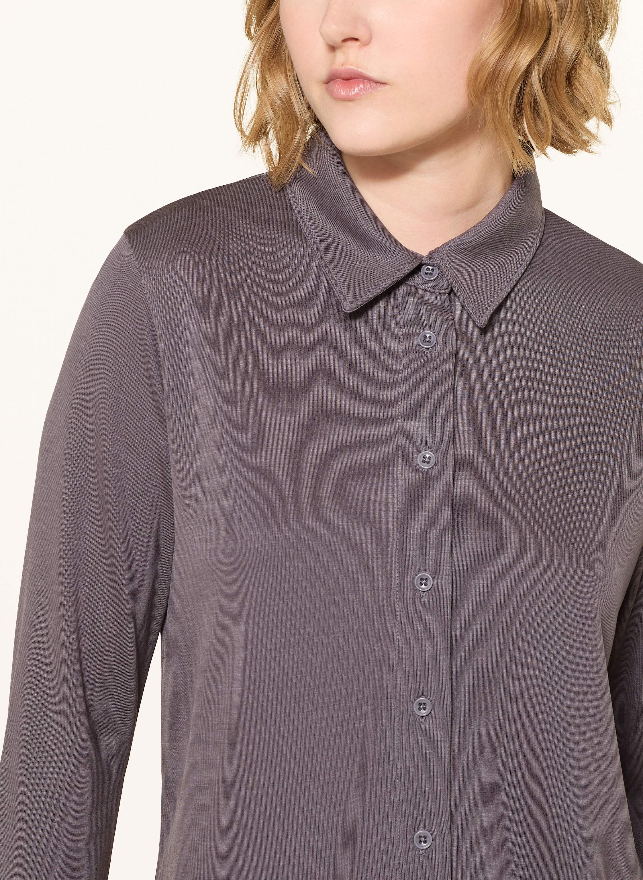 Thumbnail - Windsor. Hemdbluse Aus Jersey lila