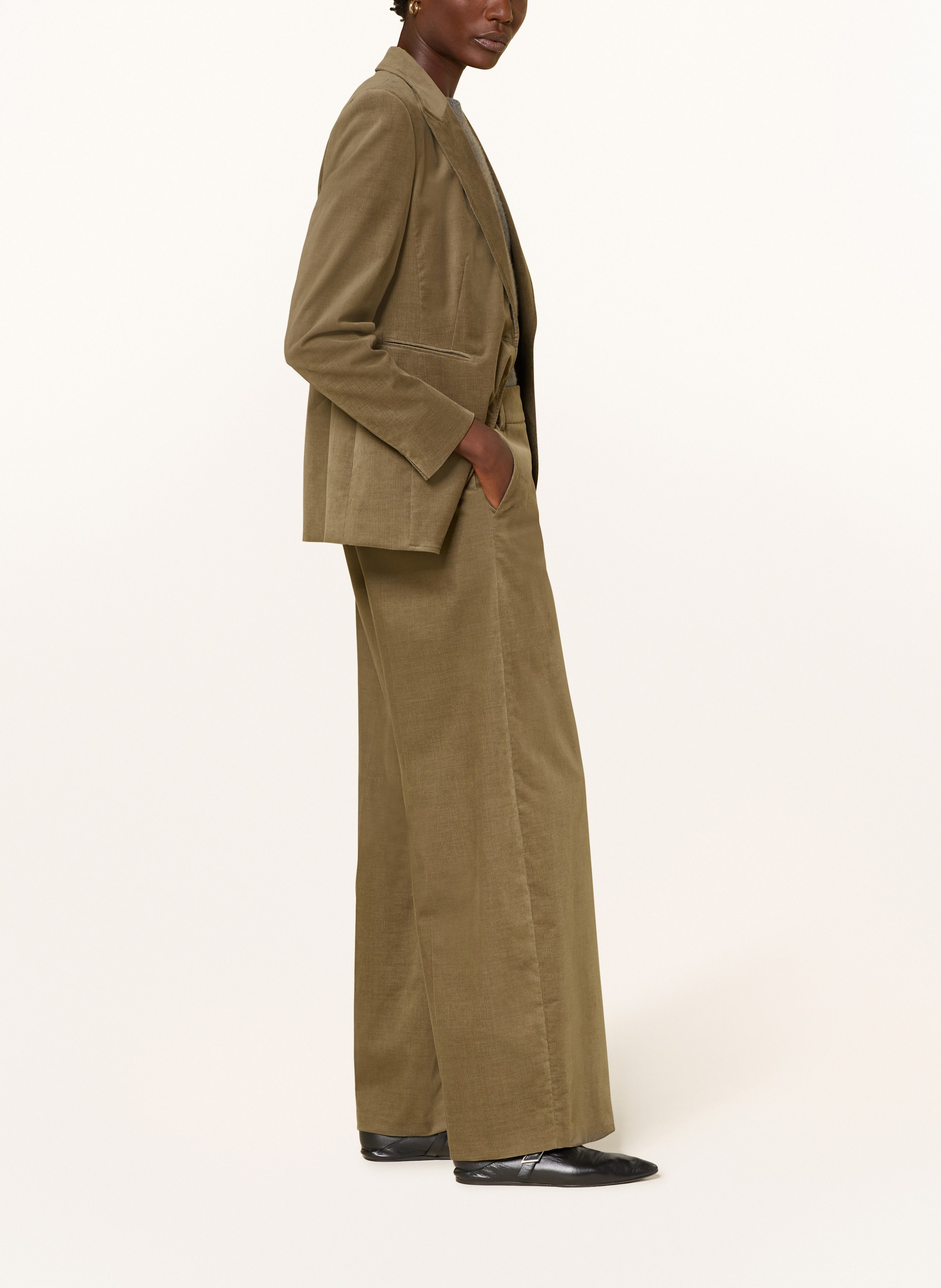 Thumbnail - Windsor. Marlenehose Aus Cord gruen