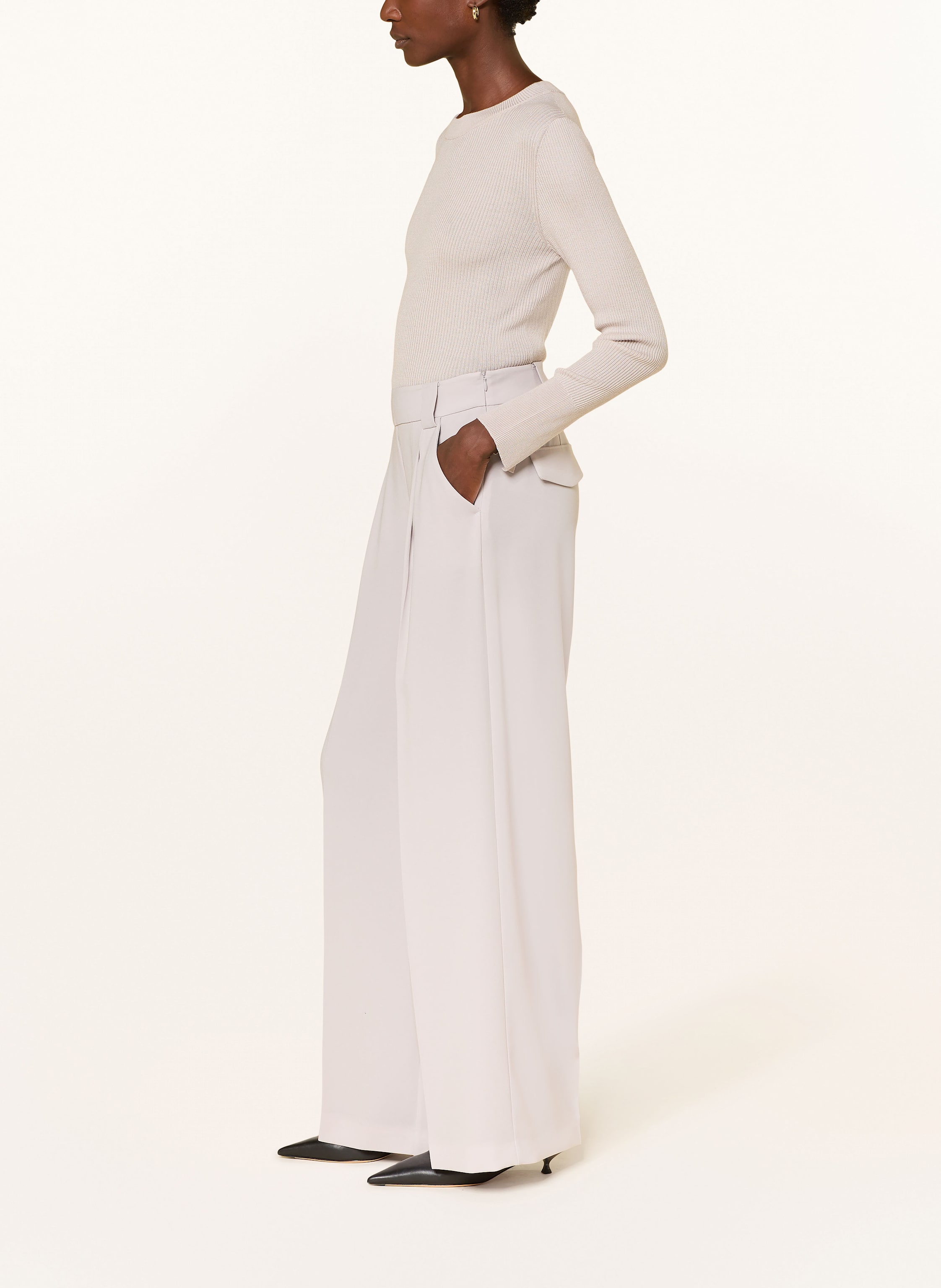 Thumbnail - Windsor. Marlenehose beige