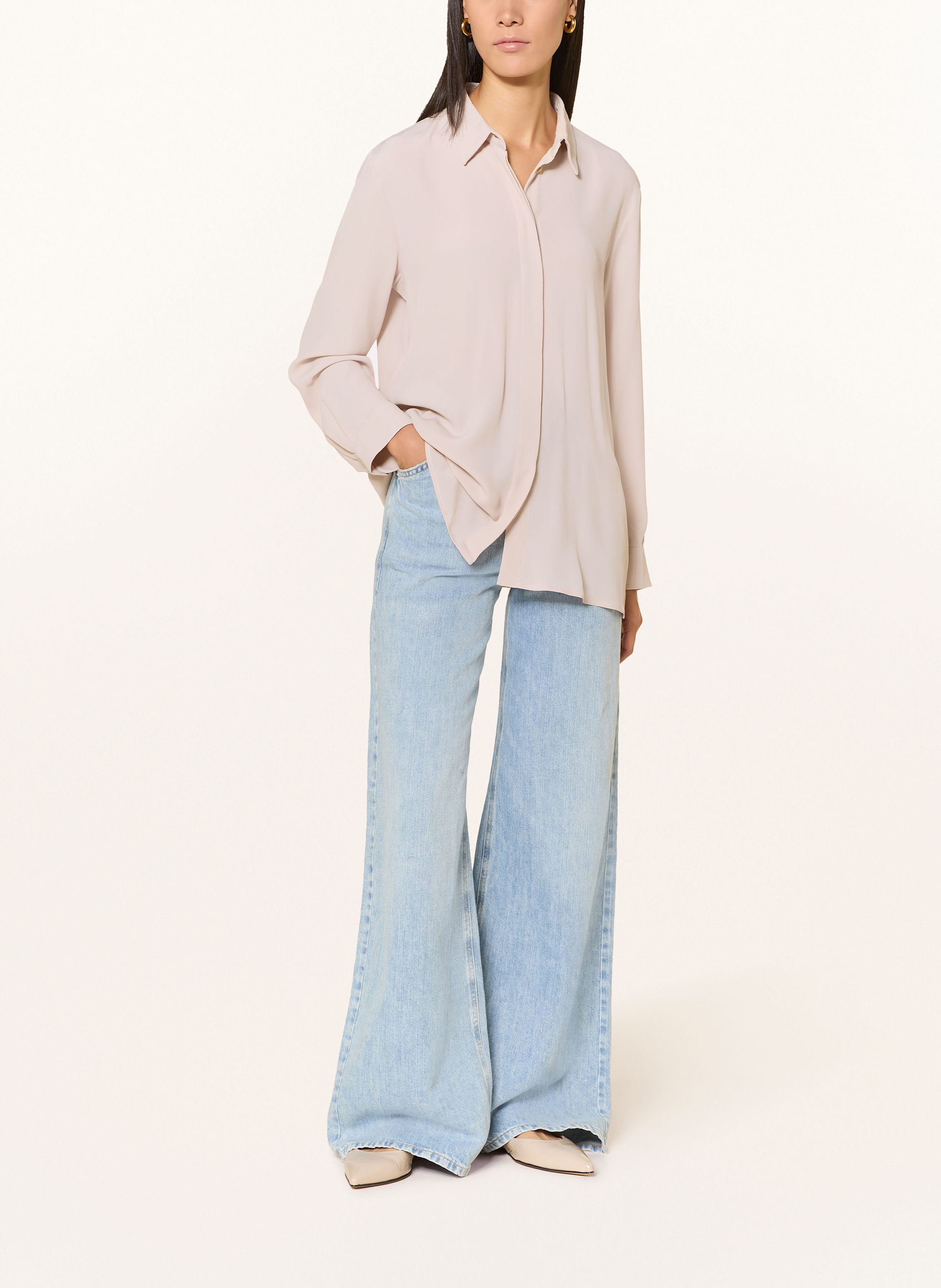 Thumbnail - Marella Bluse Mit Abnehmbarer Schluppe beige