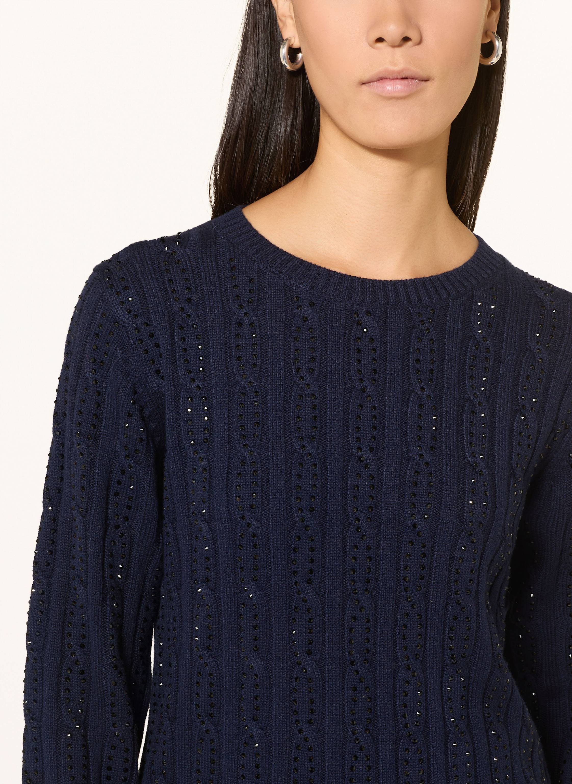 Thumbnail - Marella Pullover Mit Schmucksteinen blau
